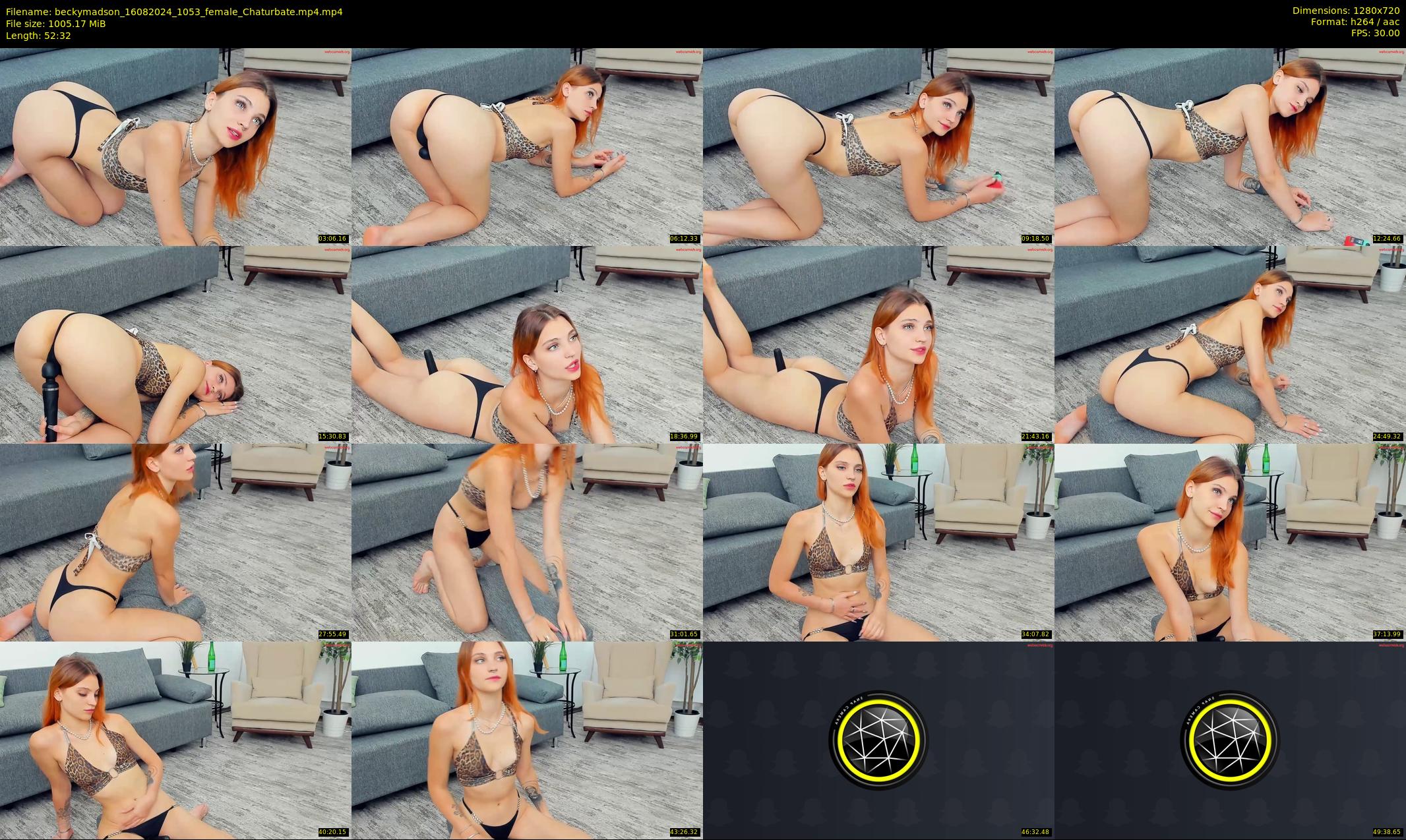 beckymadson — 53 minute Chaturbate female cam show recording, 720p, Aug 16, 2024