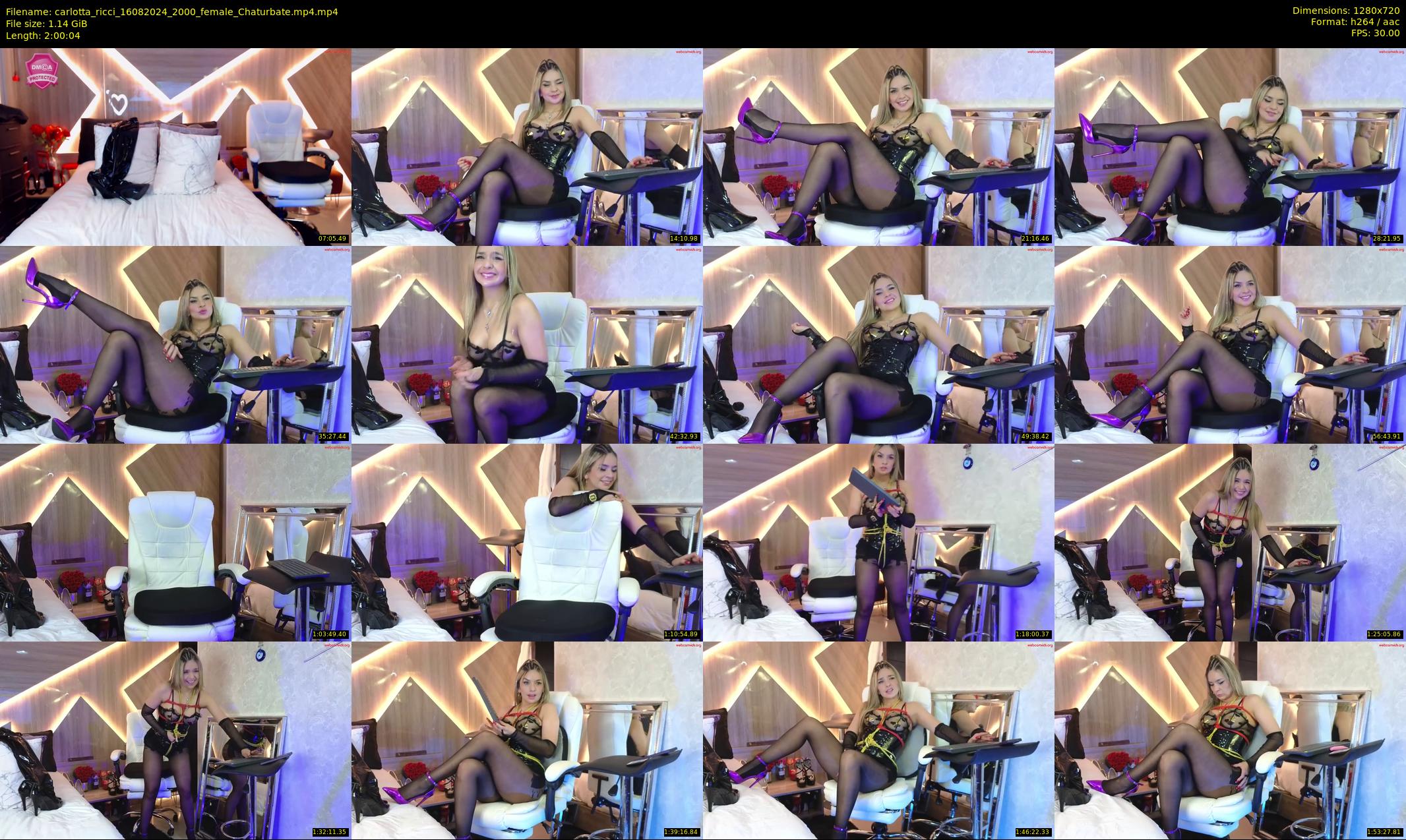 carlotta_ricci — 121 minute Chaturbate female cam show recording, 720p, Aug 16, 2024