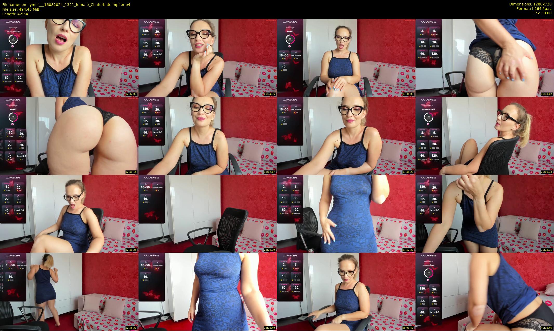 emilymilf__ — 43 minute Chaturbate female cam show recording, 720p, Aug 16, 2024