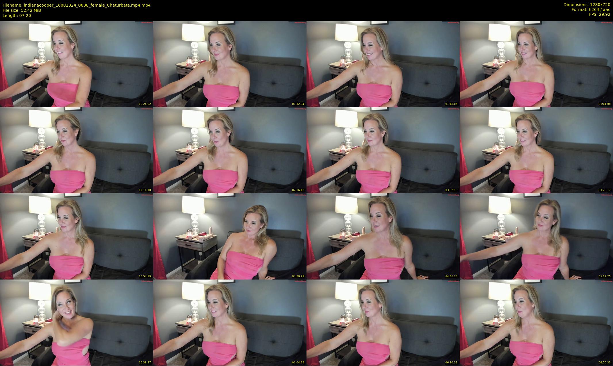 indianacooper — 8 minute Chaturbate female cam show recording, 720p, Aug 16, 2024