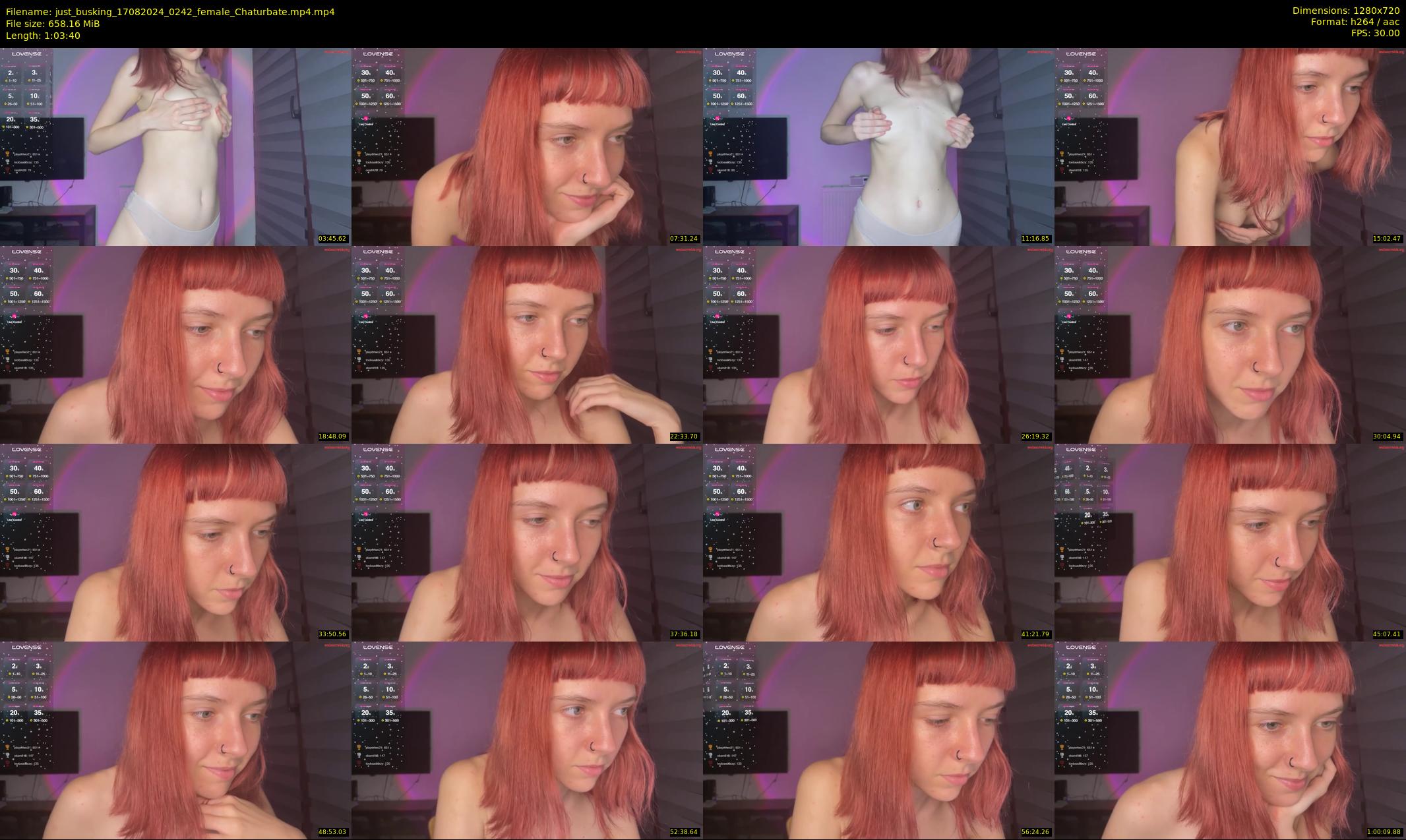 just_busking — 64 minute Chaturbate female cam show recording, 720p, Aug 17, 2024