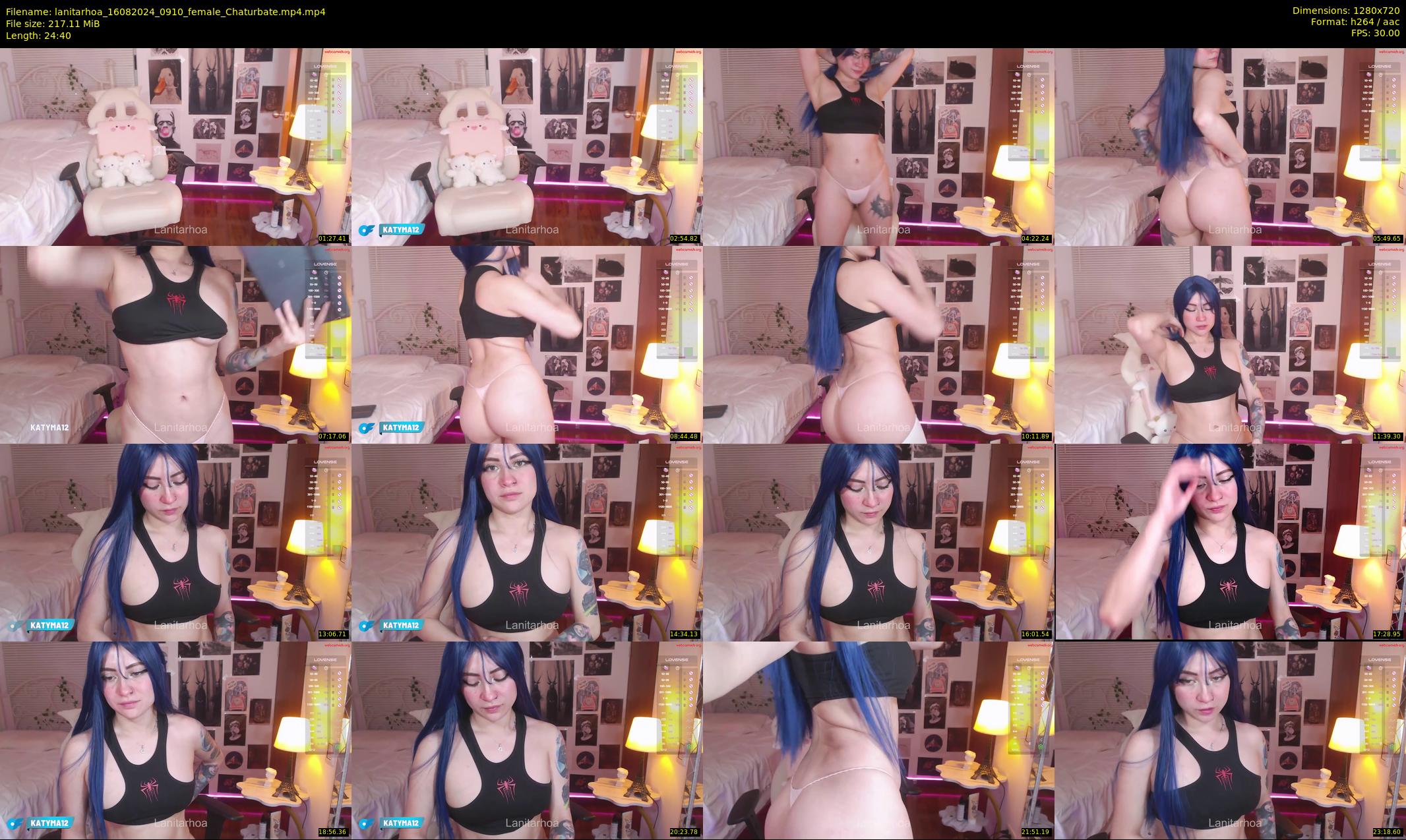 lanitarhoa — 25 minute Chaturbate female cam show recording, 720p, Aug 16, 2024