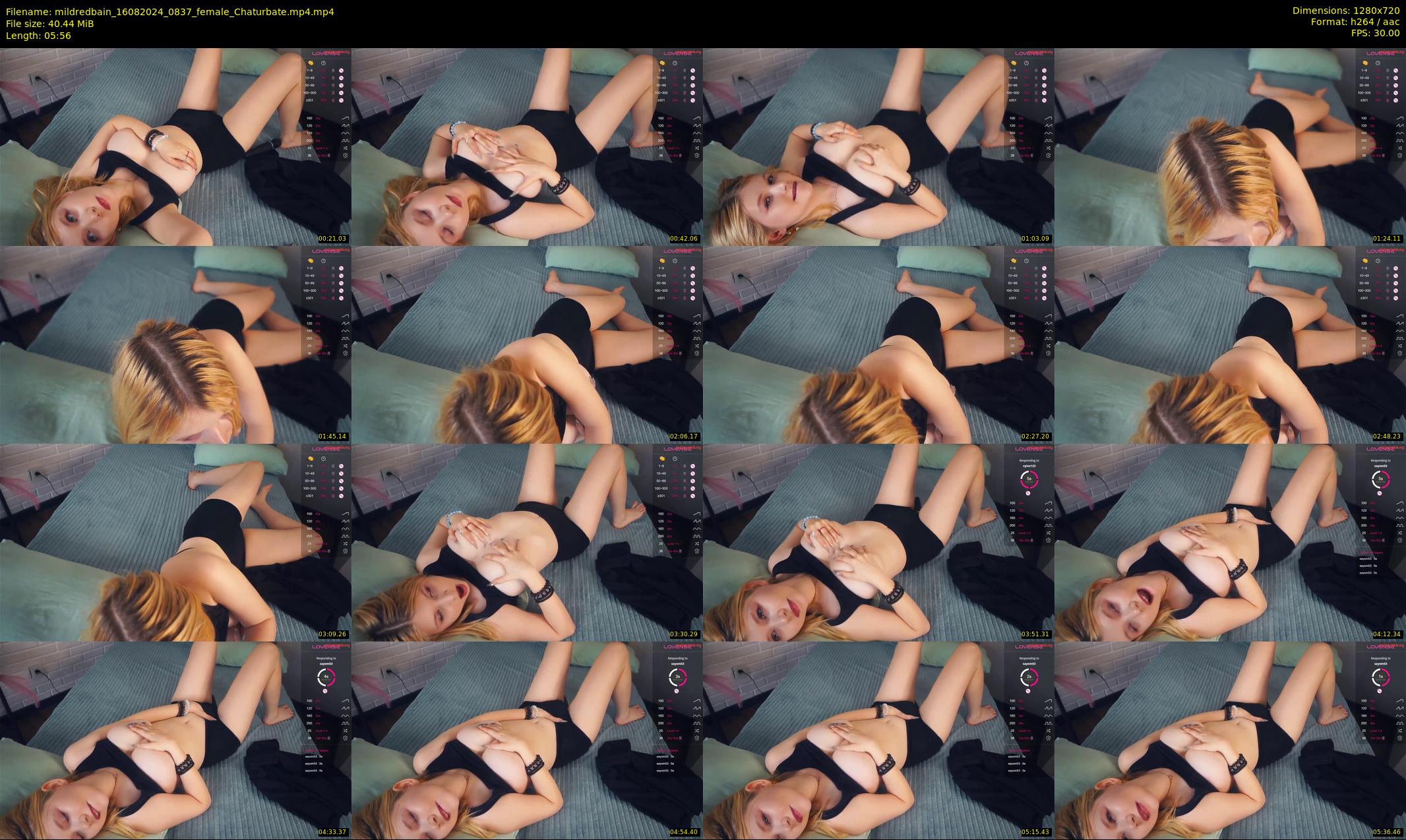mildredbain — 6 minute Chaturbate female cam show recording, 720p, Aug 16, 2024