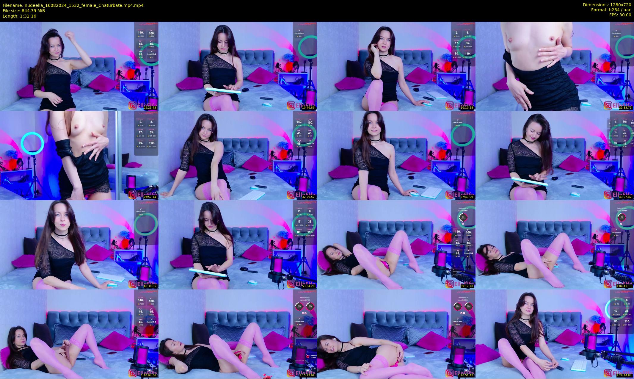 nudeella — 92 minute Chaturbate female cam show recording, 720p, Aug 16, 2024