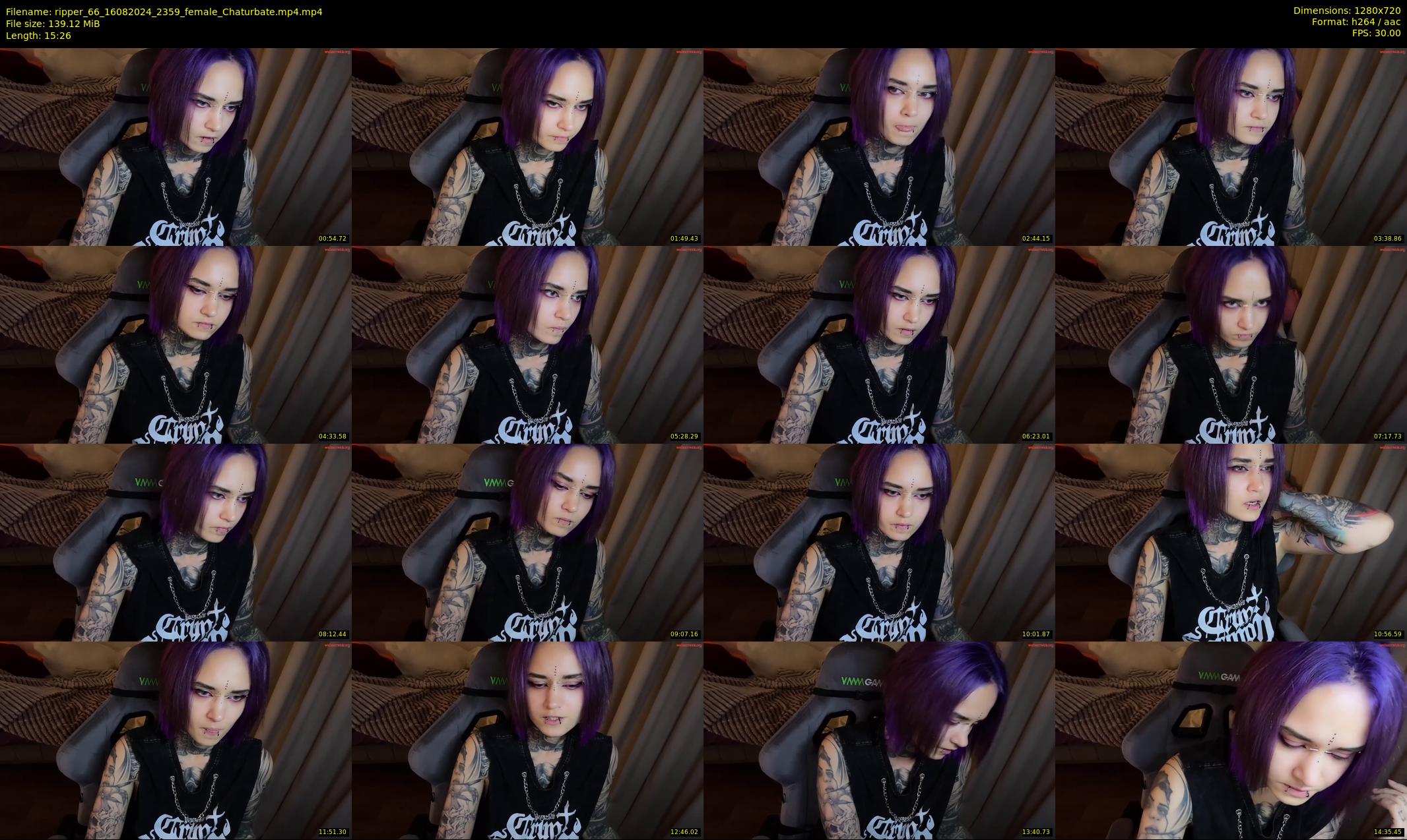 ripper_66 — 16 minute Chaturbate female cam show recording, 720p, Aug 16, 2024