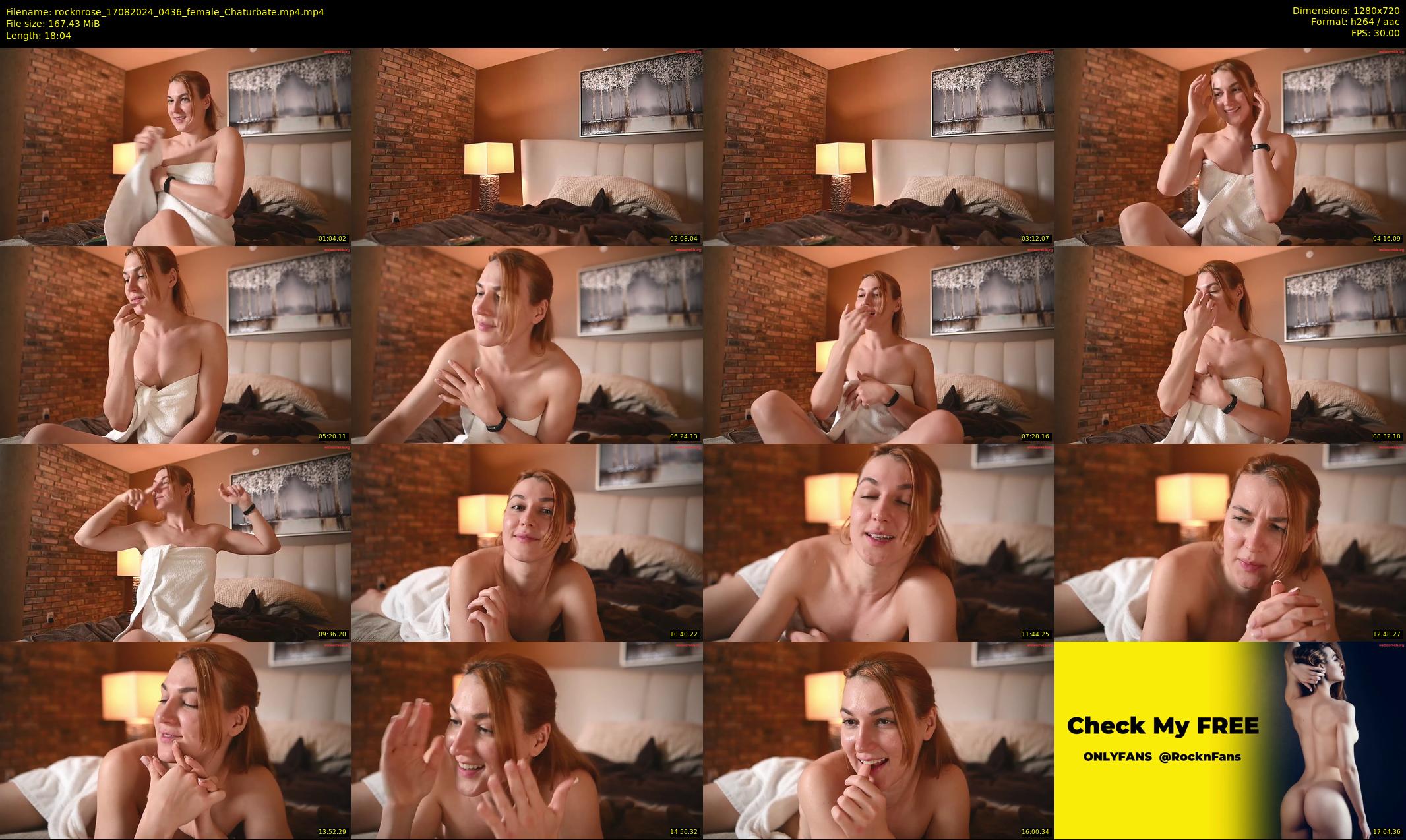 rocknrose — 19 minute Chaturbate female cam show recording, 720p, Aug 17, 2024