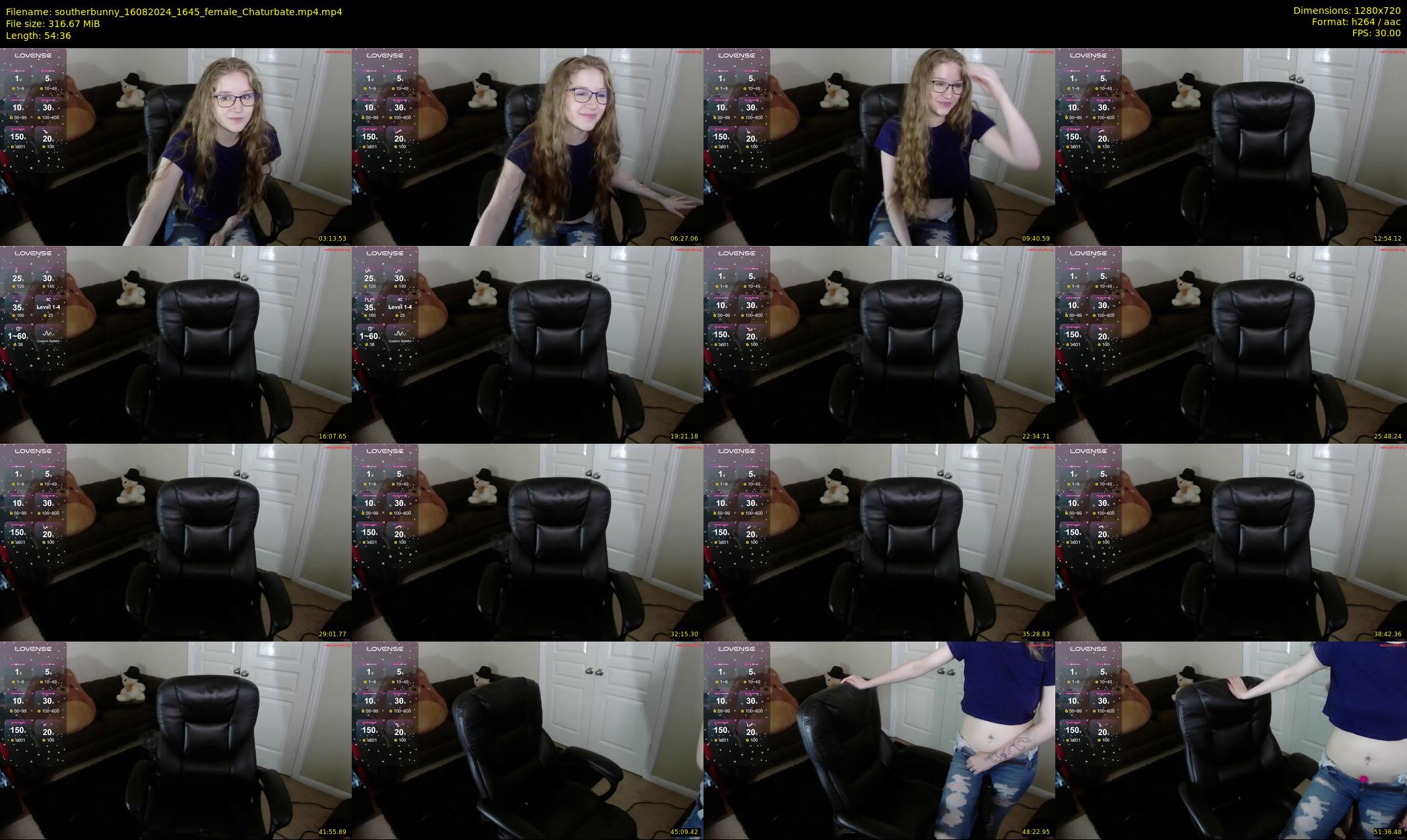 southerbunny — 55 minute Chaturbate female cam show recording, 720p, Aug 16, 2024