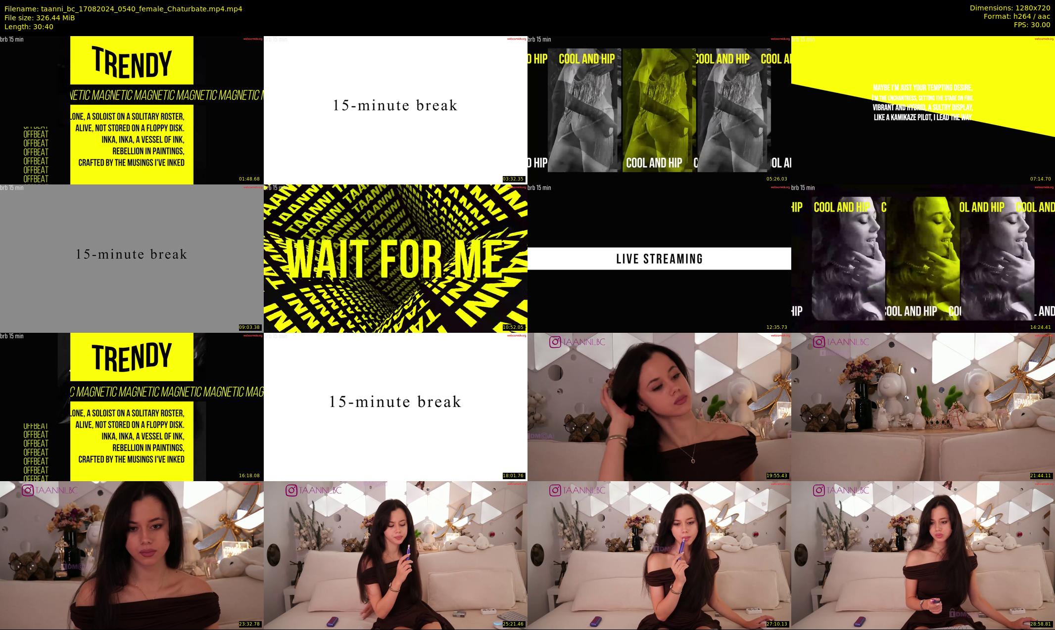 taanni_bc — 31 minute Chaturbate female cam show recording, 720p, Aug 17, 2024