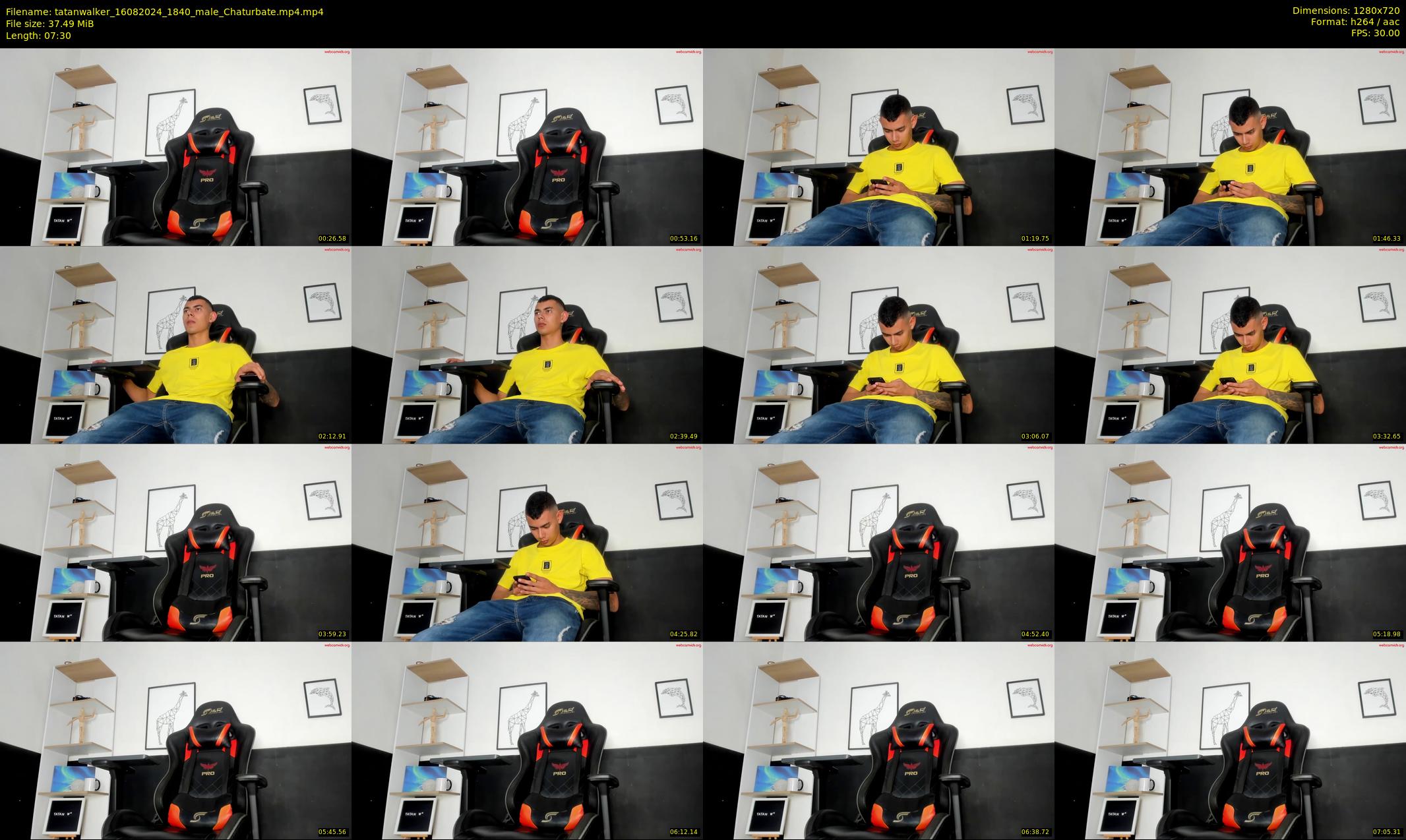 tatanwalker — 8 minute Chaturbate male cam show recording, 720p, Aug 16, 2024