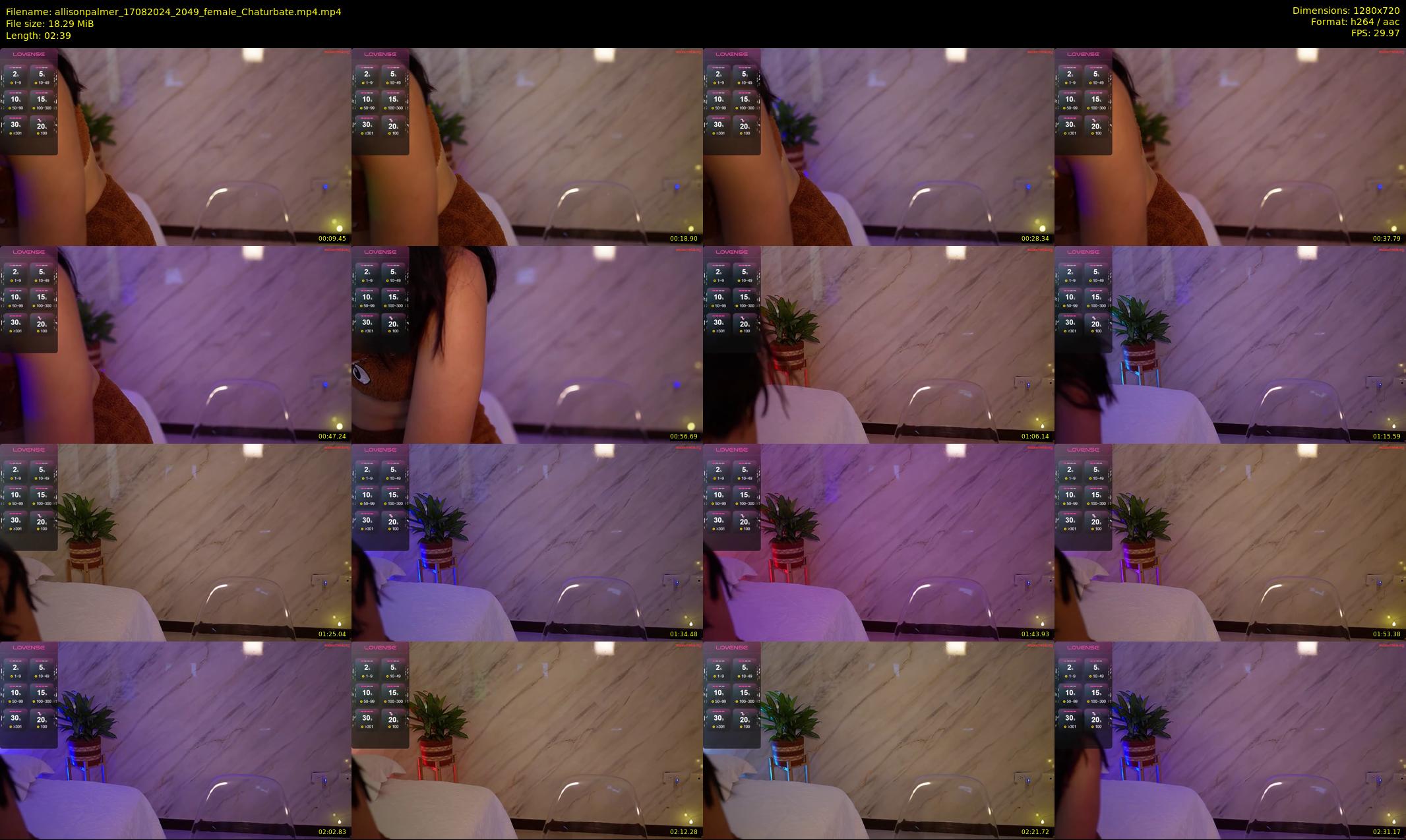 allisonpalmer — 3 minute Chaturbate female cam show recording, 720p, Aug 17, 2024