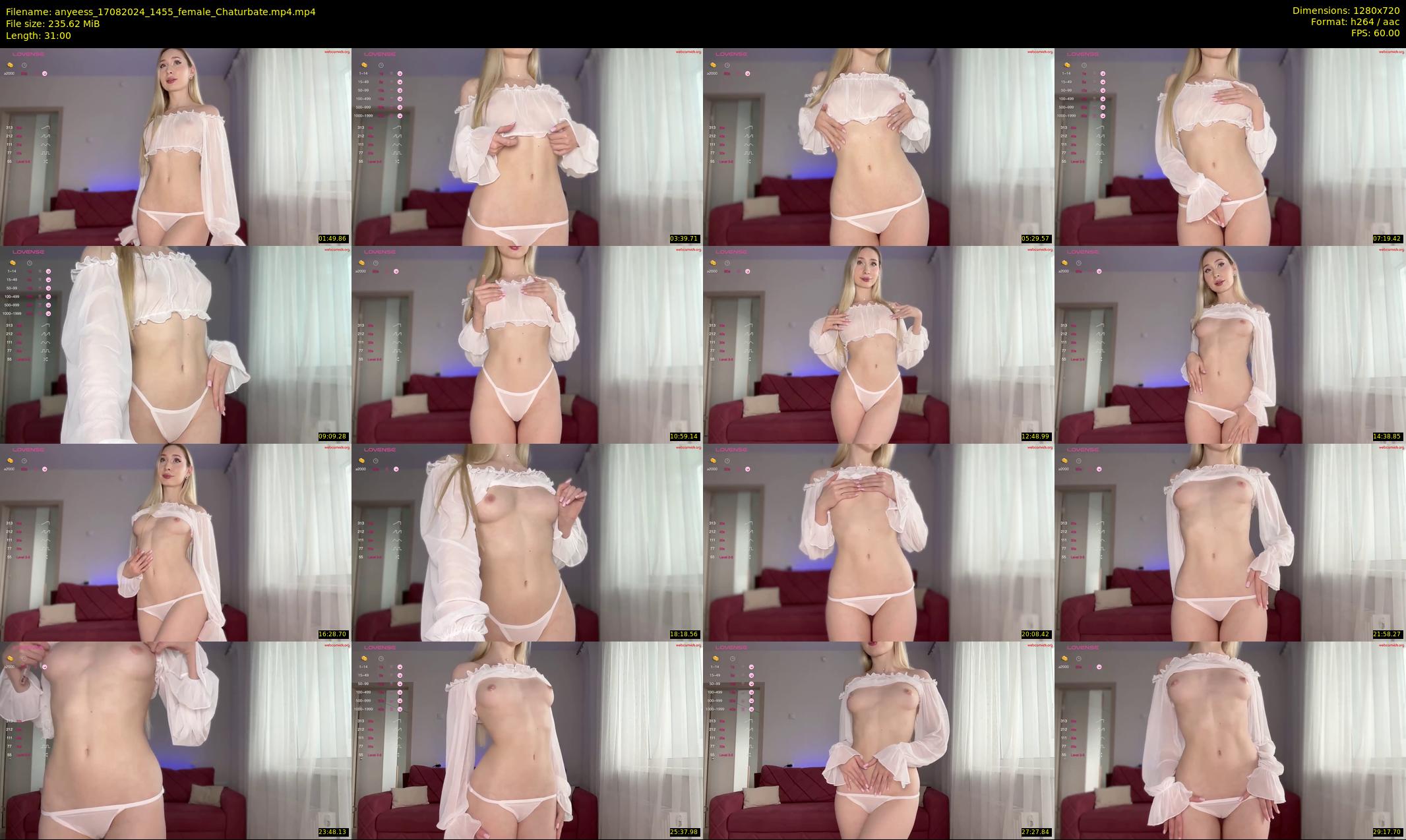 anyeess — 31 minute Chaturbate female cam show recording, 720p, Aug 17, 2024