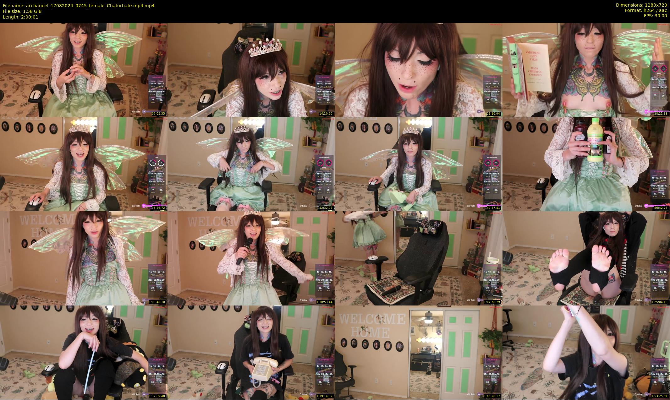 archancel — 121 minute Chaturbate female cam show recording, 720p, Aug 17, 2024