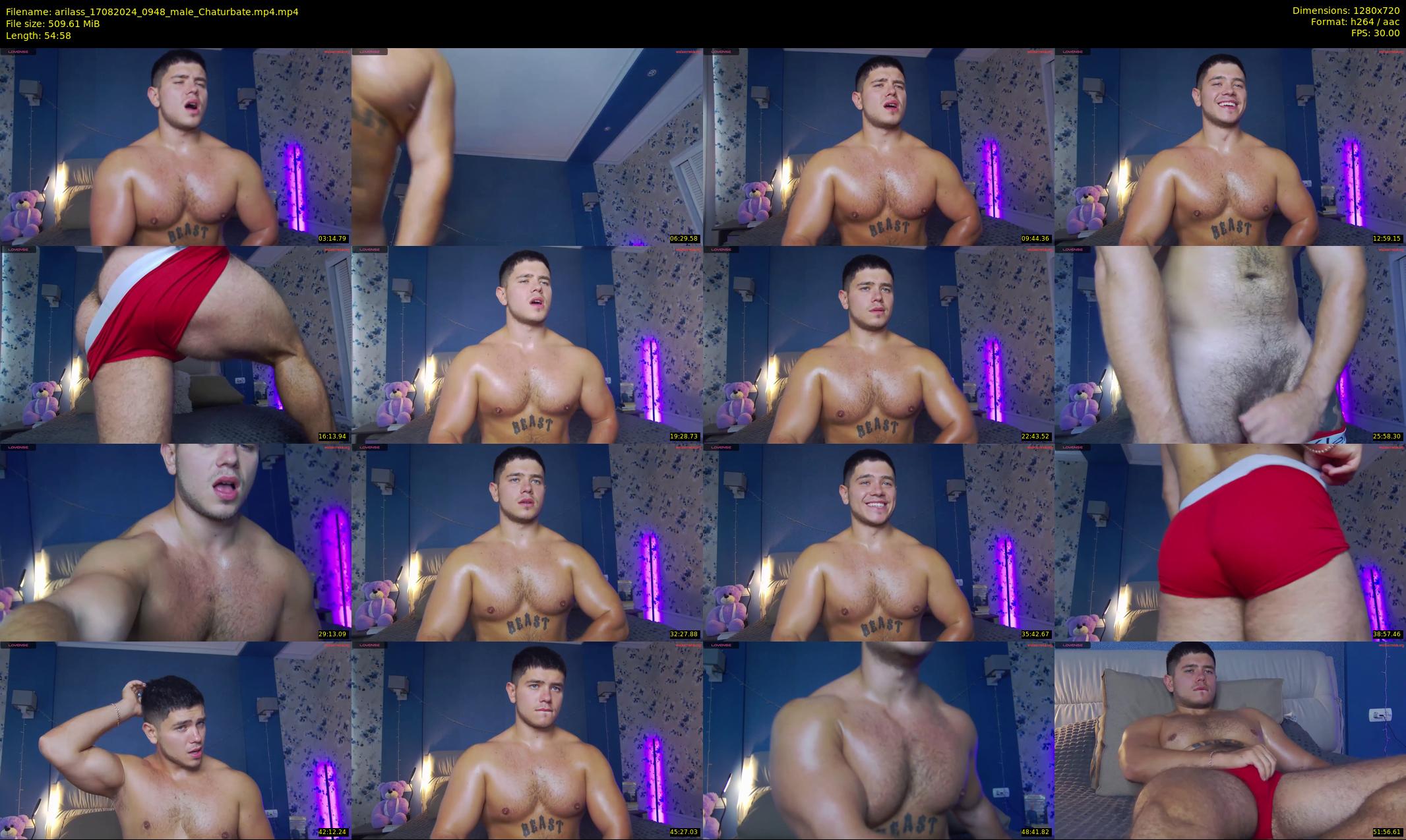 arilass — 55 minute Chaturbate male cam show recording, 720p, Aug 17, 2024