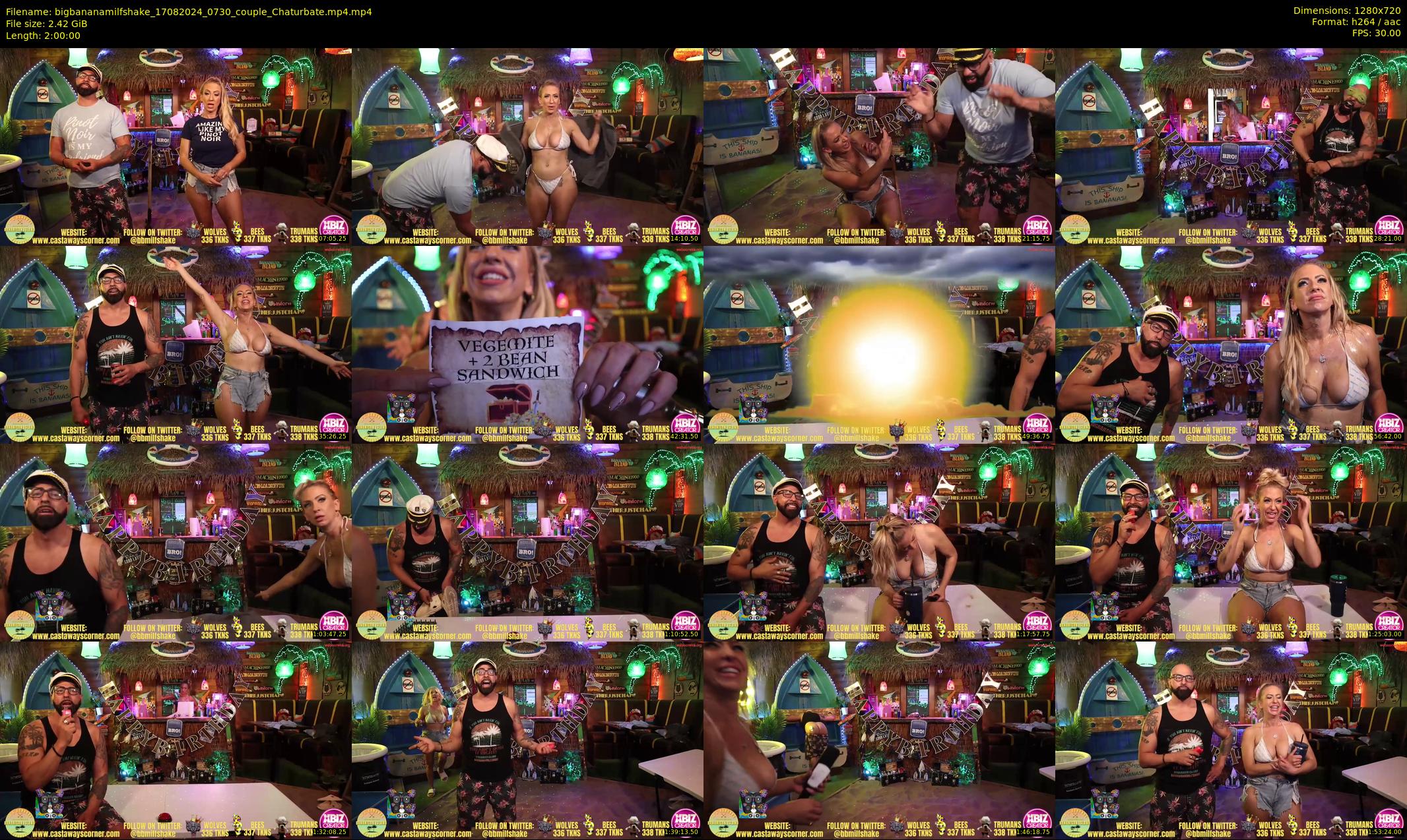 bigbananamilfshake — 120 minute Chaturbate couple cam show recording, 720p, Aug 17, 2024