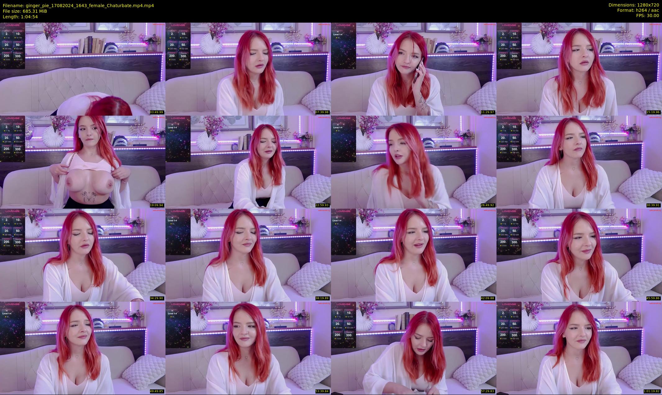 ginger_pie — 65 minute Chaturbate female cam show recording, 720p, Aug 17, 2024