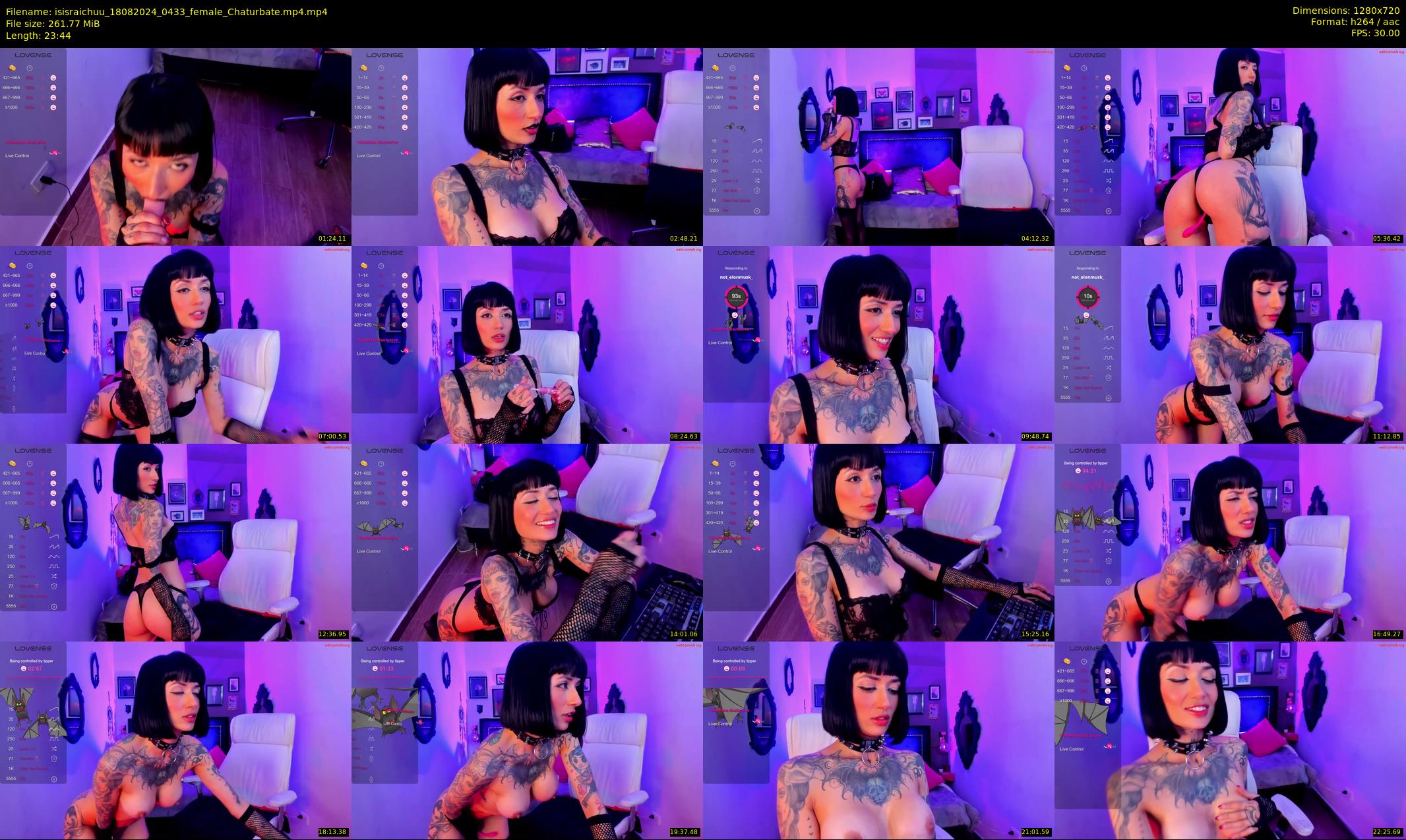 isisraichuu — 24 minute Chaturbate female cam show recording, 720p, Aug 18, 2024