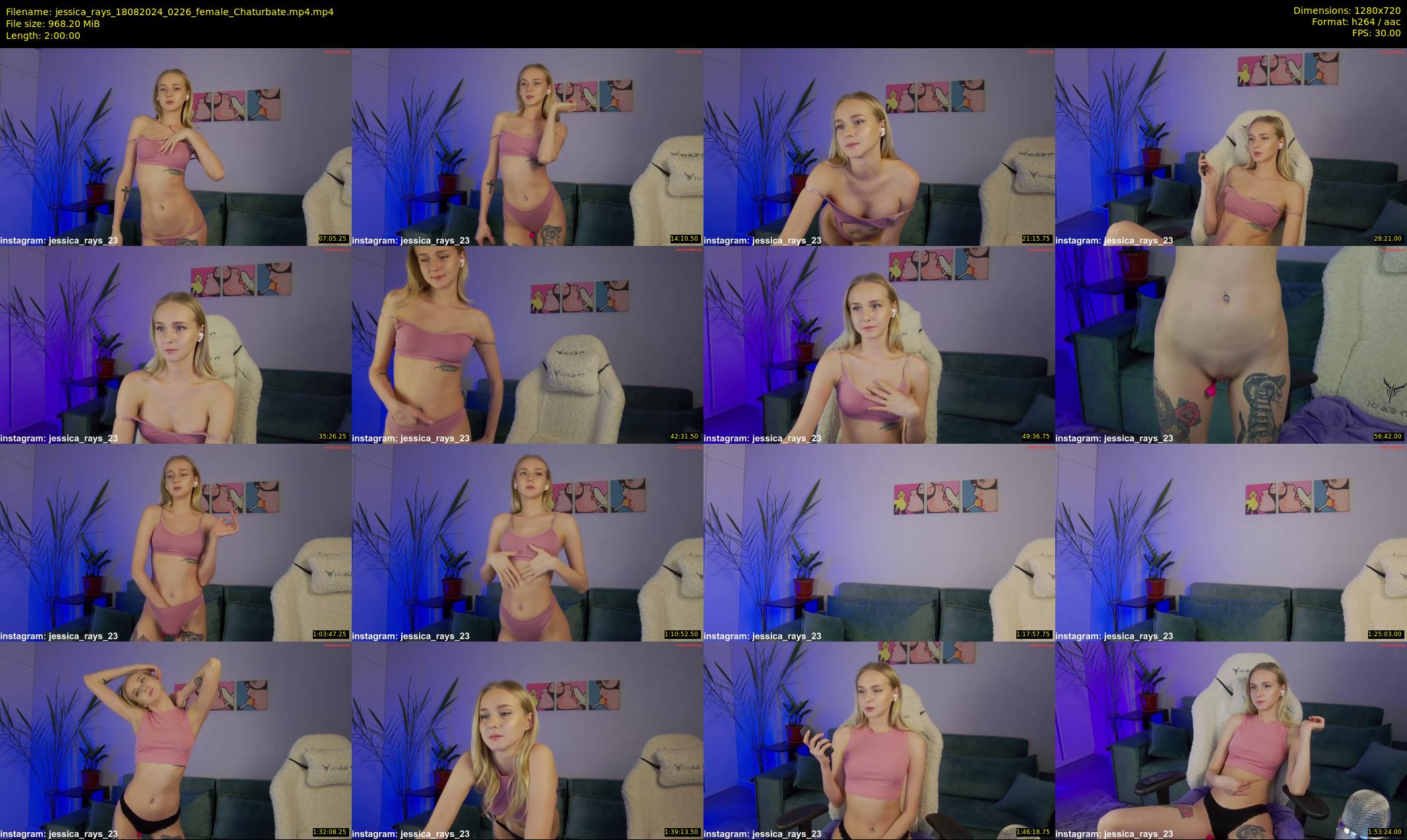 jessica_rays — 120 minute Chaturbate couple cam show recording, 720p, Aug 18, 2024