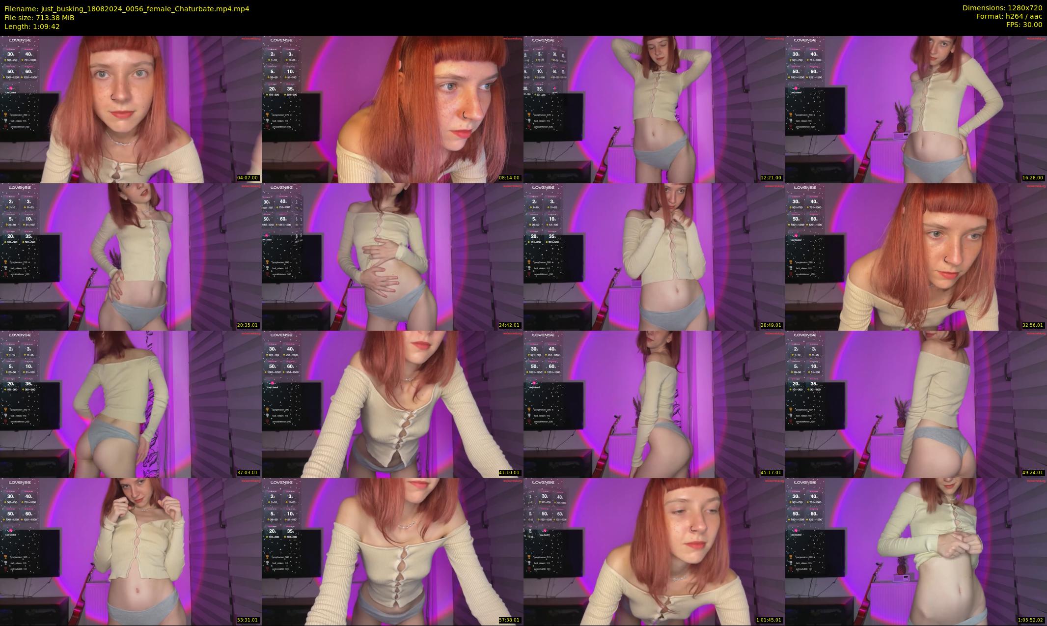 just_busking — 70 minute Chaturbate female cam show recording, 720p, Aug 18, 2024