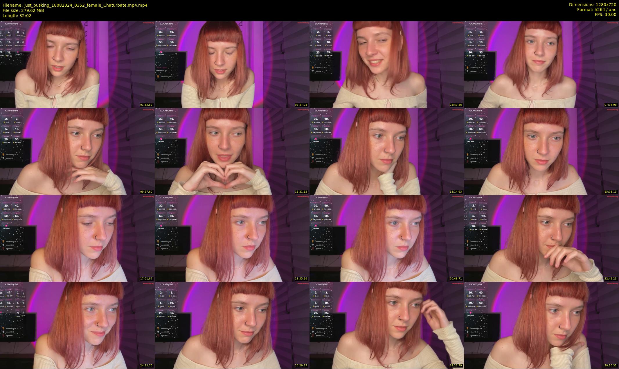 just_busking — 33 minute Chaturbate female cam show recording, 720p, Aug 18, 2024