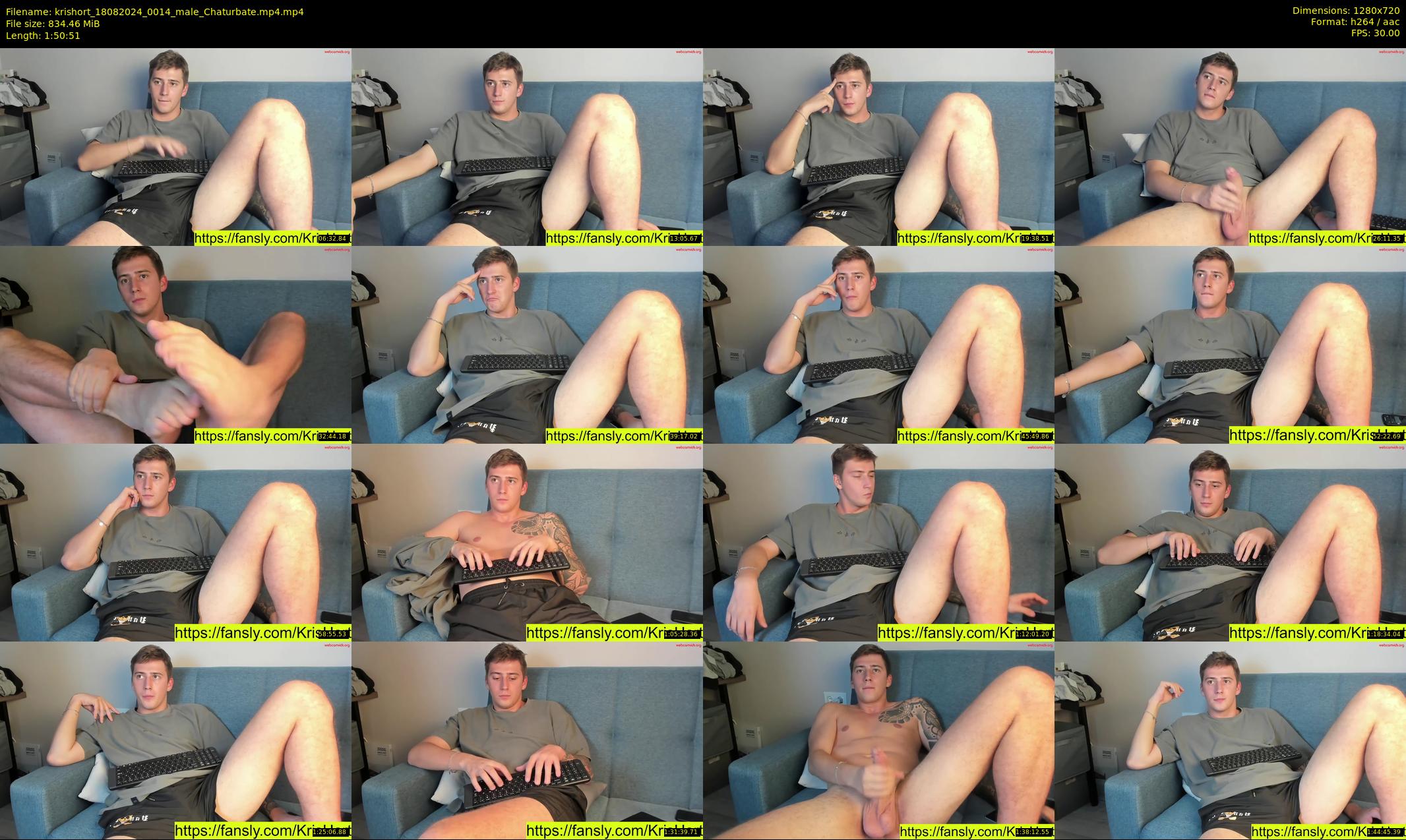 krishort — 111 minute Chaturbate male cam show recording, 720p, Aug 18, 2024