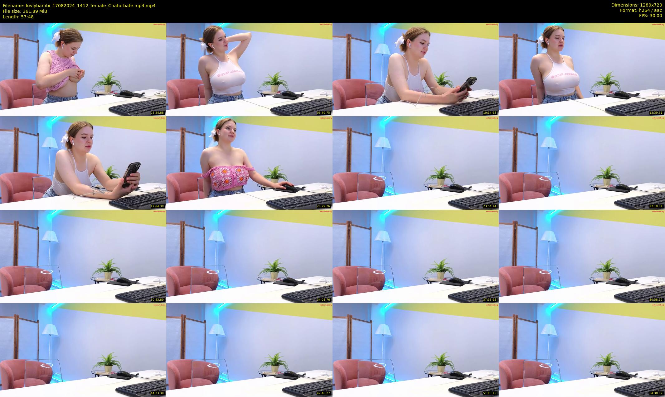 lovlybambi — 58 minute Chaturbate female cam show recording, 720p, Aug 17, 2024