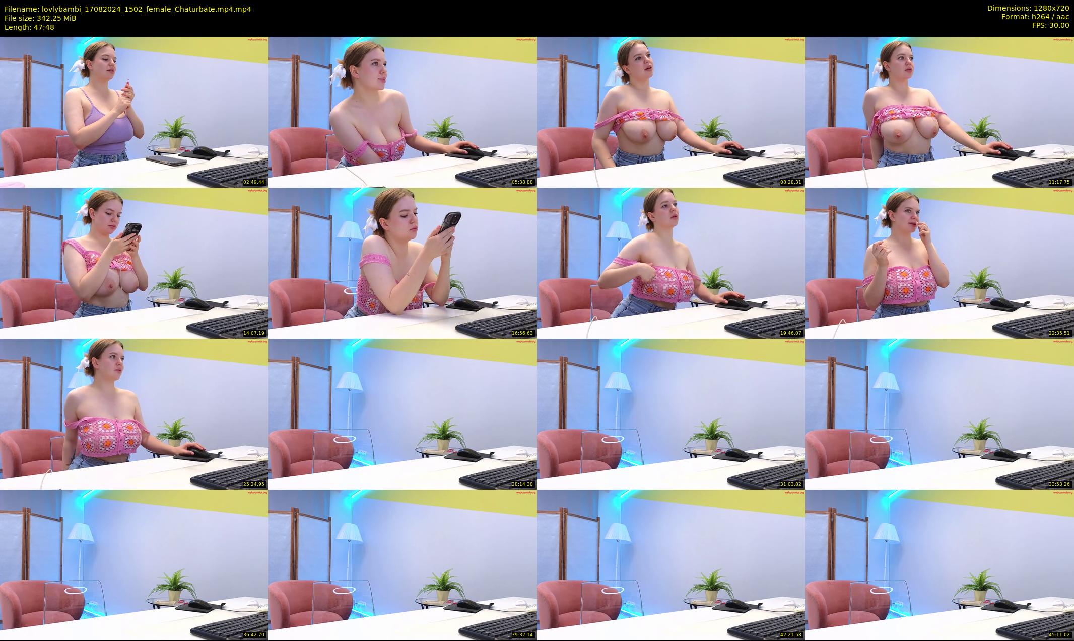 lovlybambi — 48 minute Chaturbate female cam show recording, 720p, Aug 17, 2024