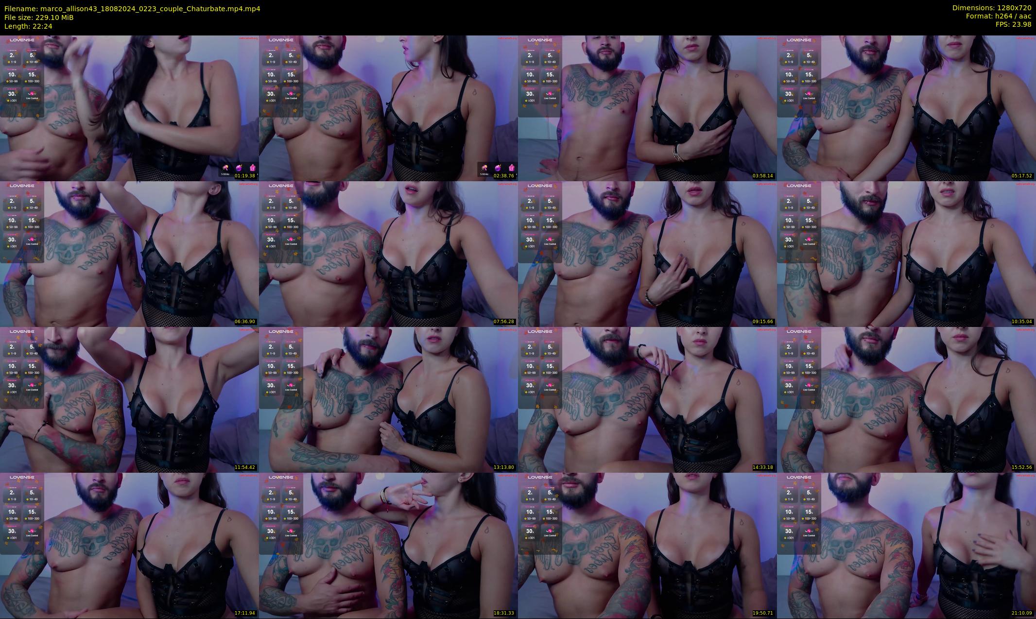 marco_allison43 — 23 minute Chaturbate couple cam show recording, 720p, Aug 18, 2024