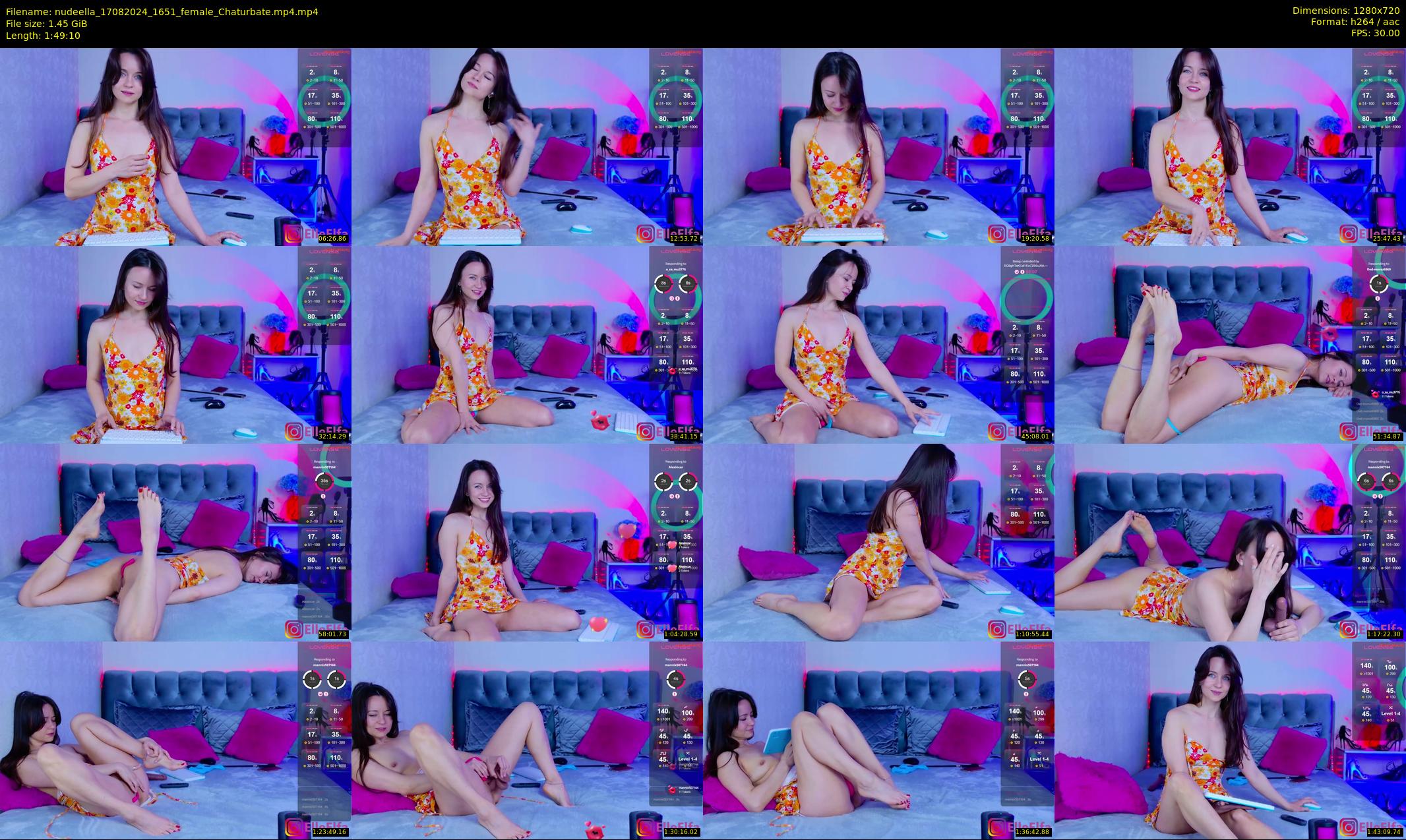 nudeella — 110 minute Chaturbate female cam show recording, 720p, Aug 17, 2024