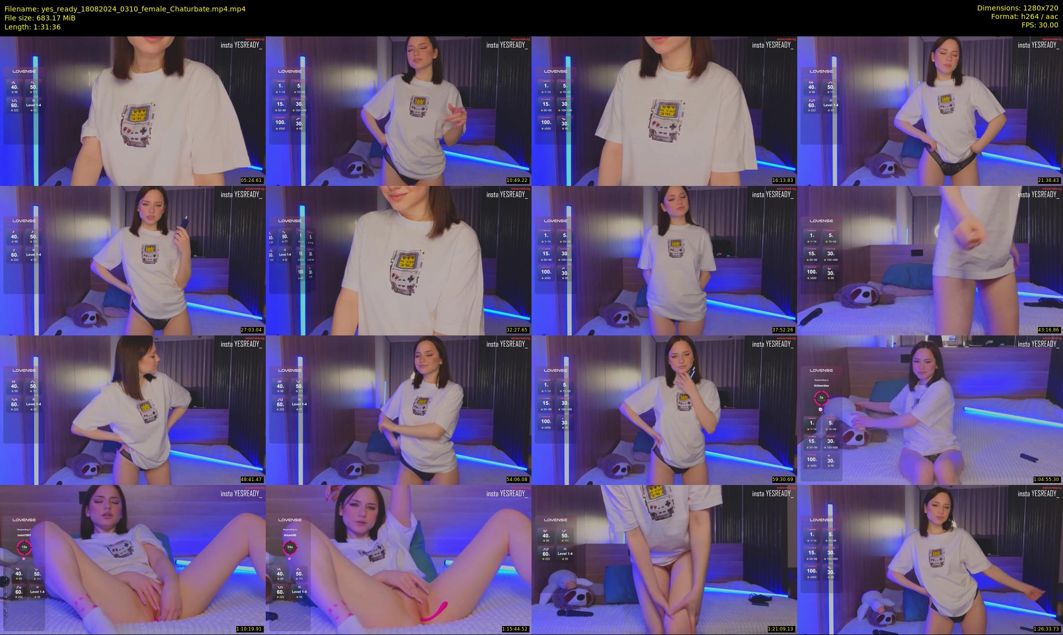 yes_ready — 92 minute Chaturbate female cam show recording, 720p, Aug 18, 2024