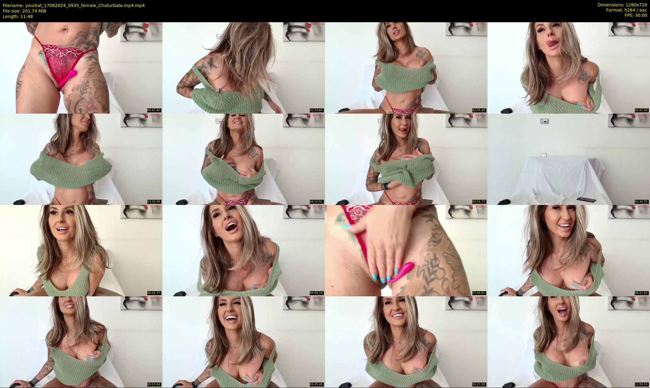 yourkat — 12 minute Chaturbate female cam show recording, 720p, Aug 17, 2024