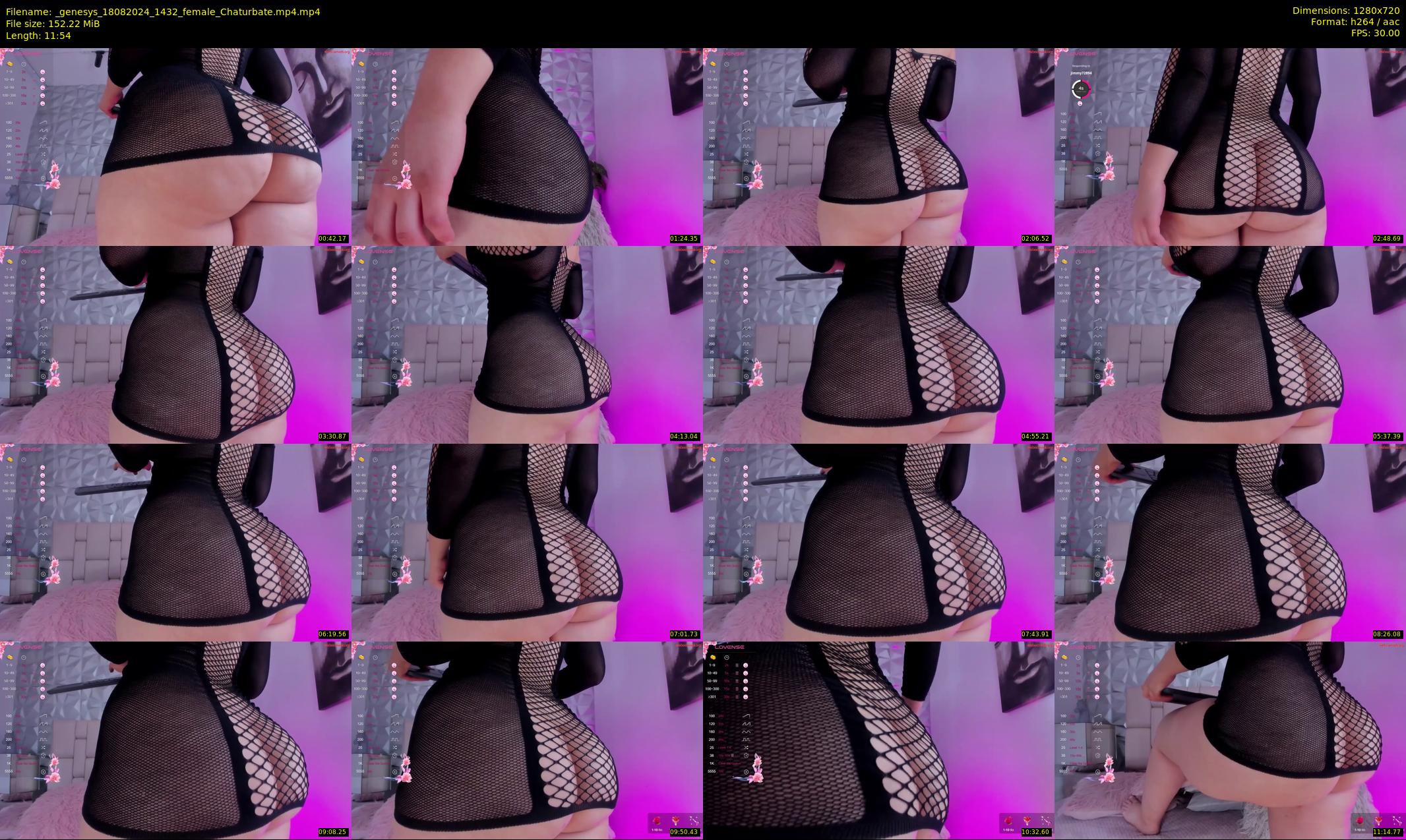 _genesys — 12 minute Chaturbate female cam show recording, 720p, Aug 18, 2024