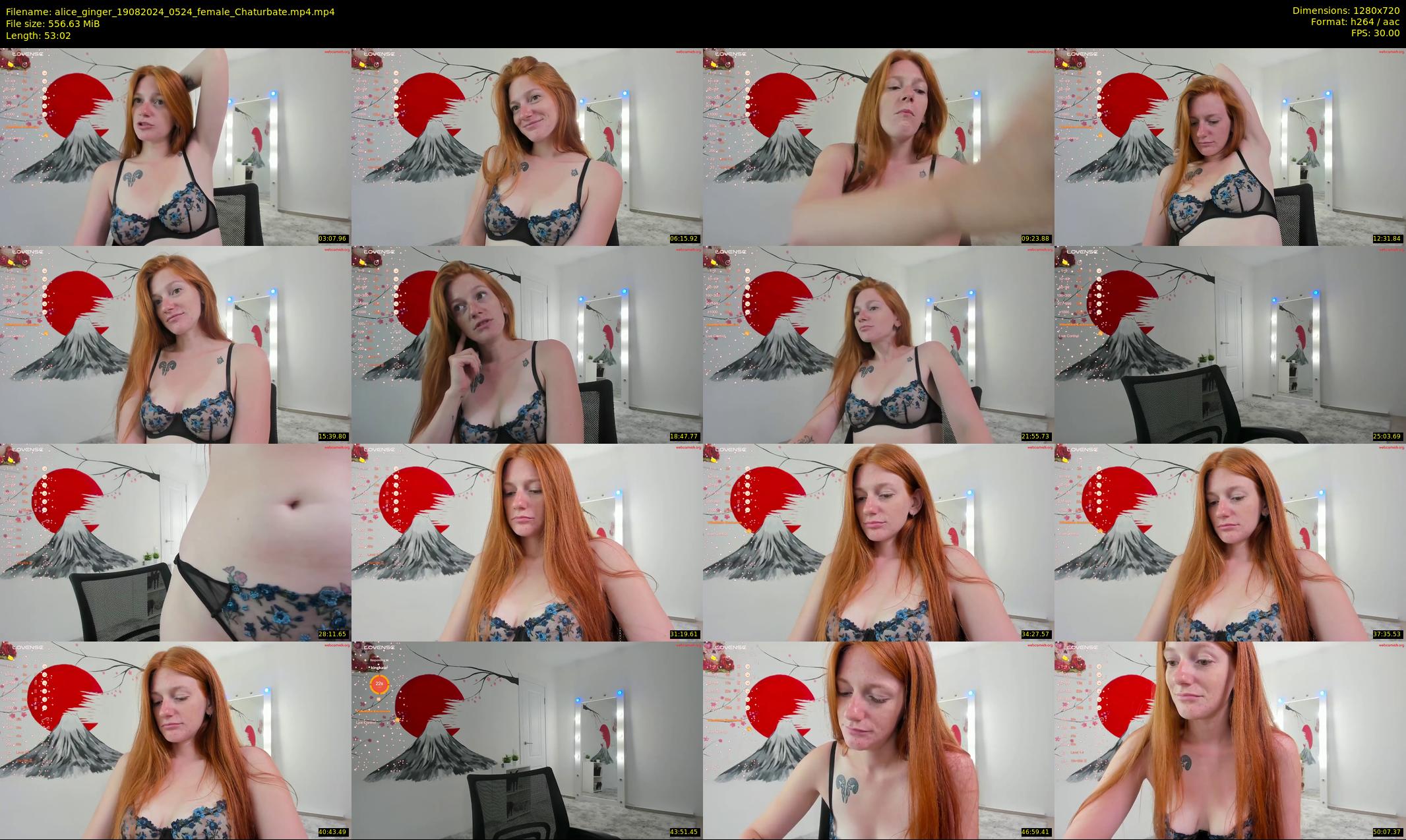 alice_ginger — 54 minute Chaturbate female cam show recording, 720p, Aug 19, 2024