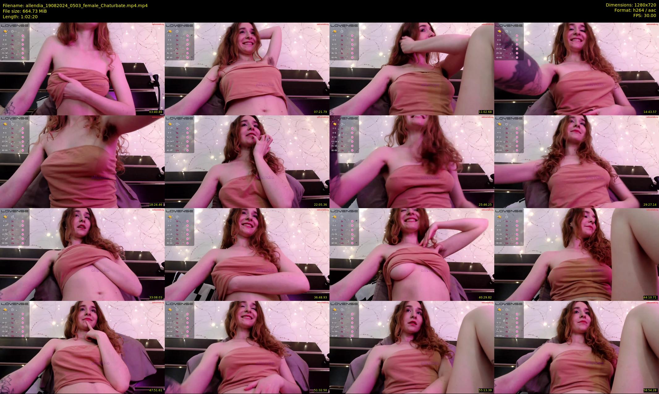 allendia — 63 minute Chaturbate female cam show recording, 720p, Aug 19, 2024