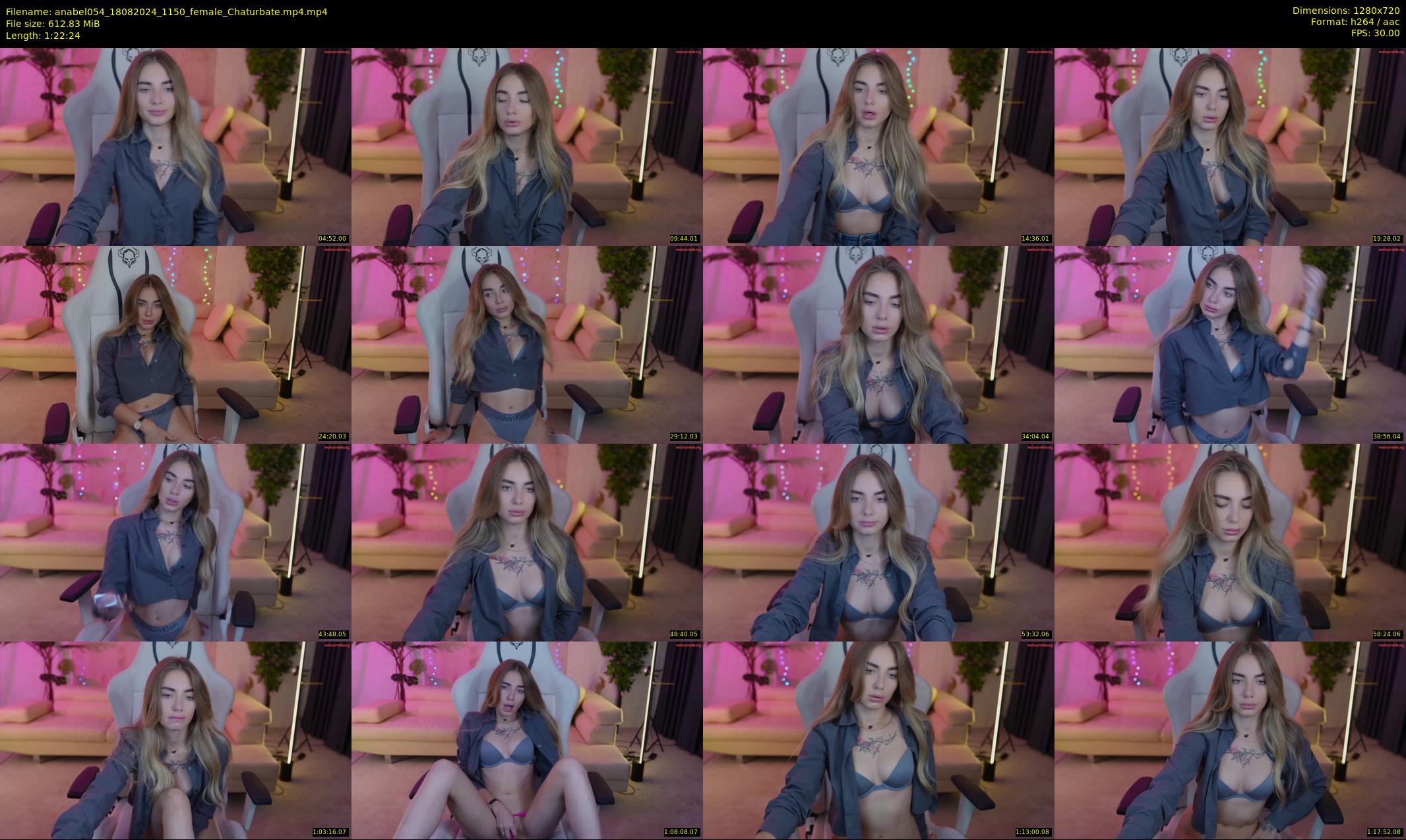 anabel054 — 83 minute Chaturbate female cam show recording, 720p, Aug 18, 2024