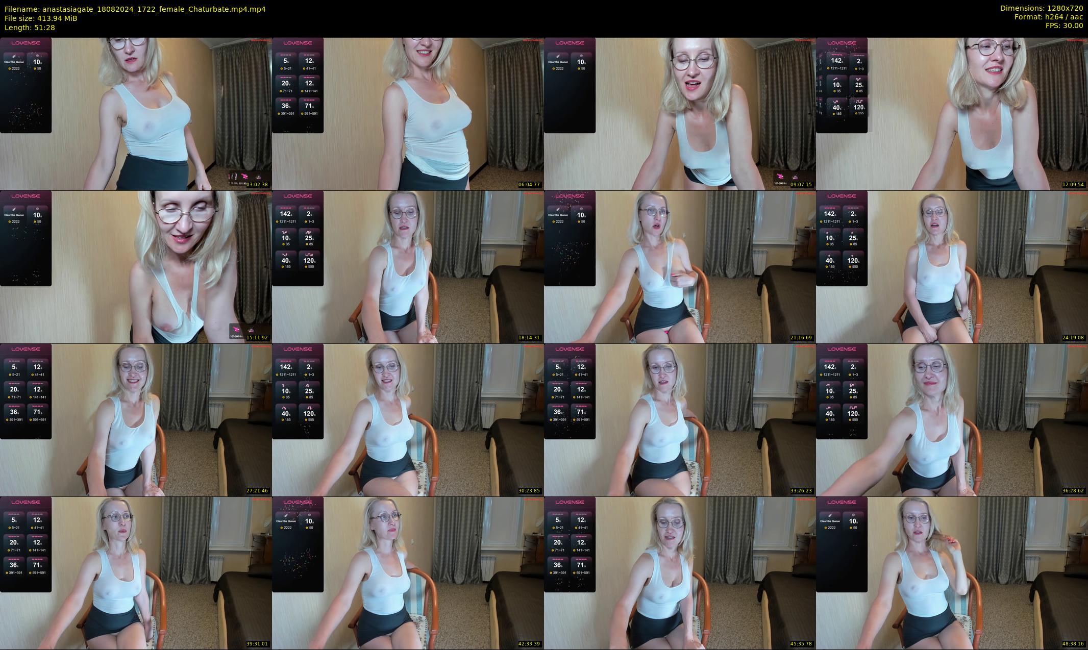 anastasiagate — 52 minute Chaturbate female cam show recording, 720p, Aug 18, 2024