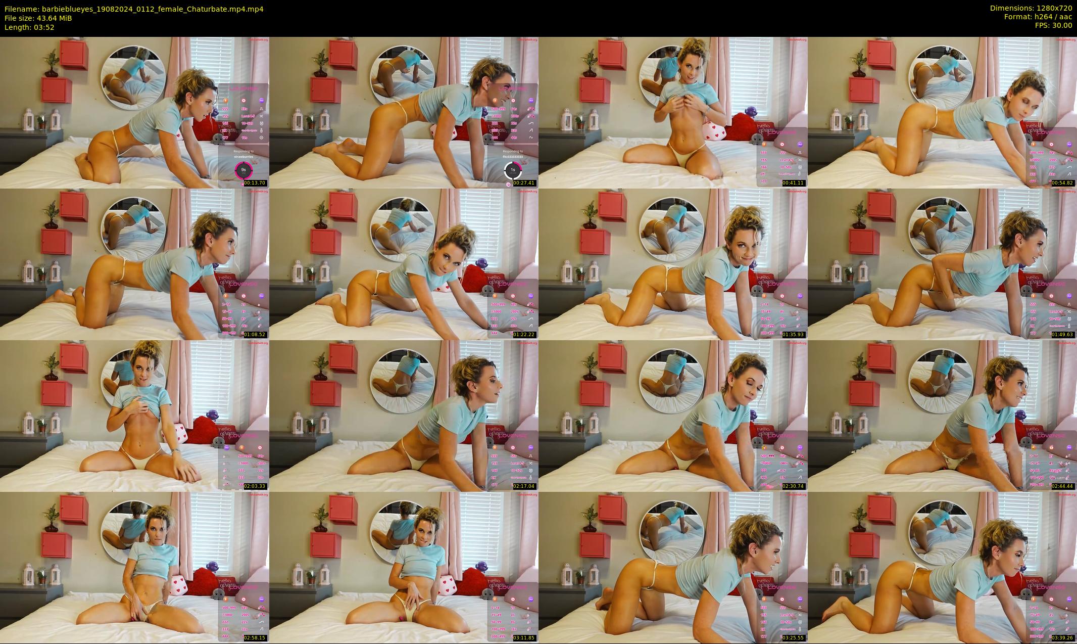 barbieblueyes — 4 minute Chaturbate female cam show recording, 720p, Aug 19, 2024