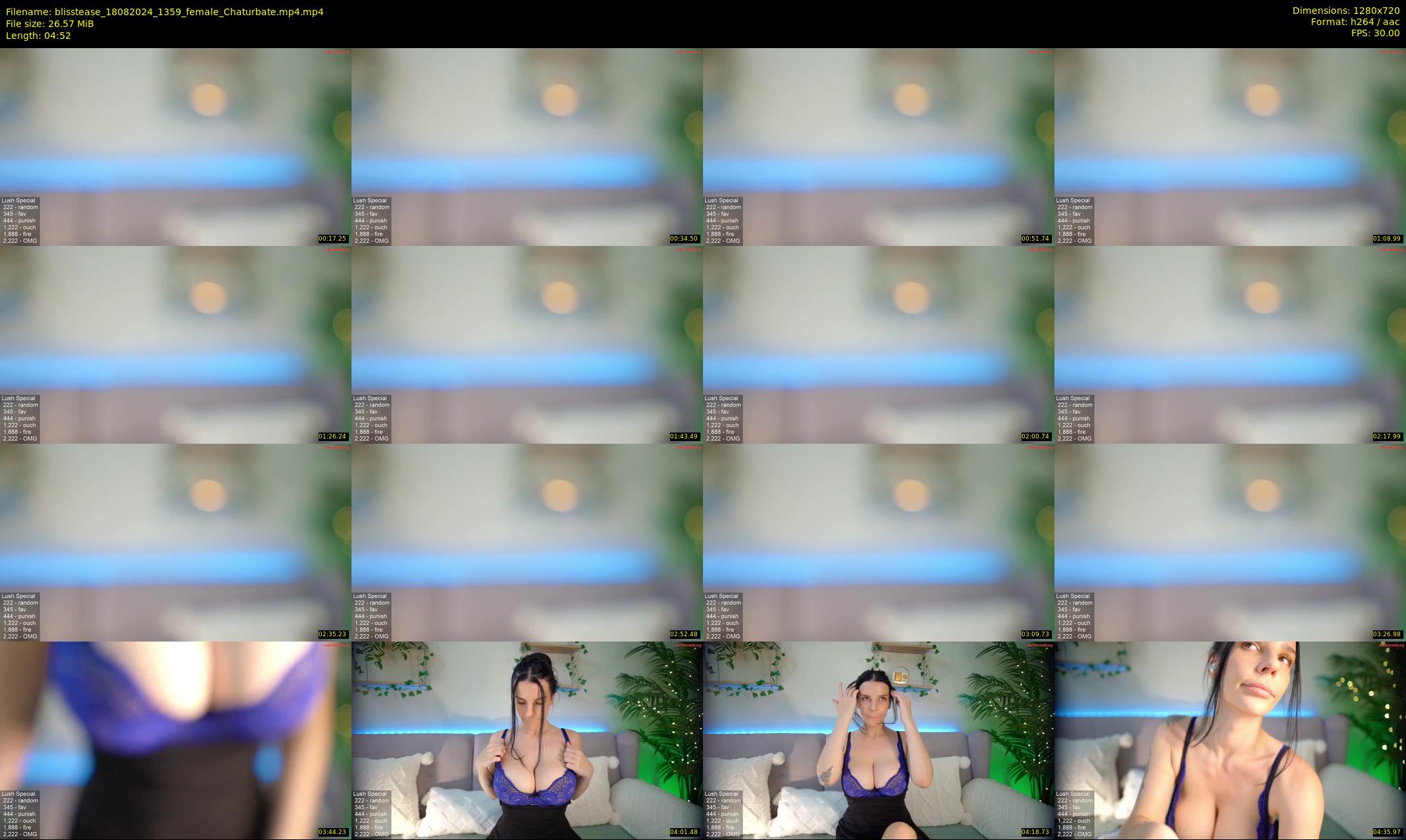 blisstease — 5 minute Chaturbate female cam show recording, 720p, Aug 18, 2024