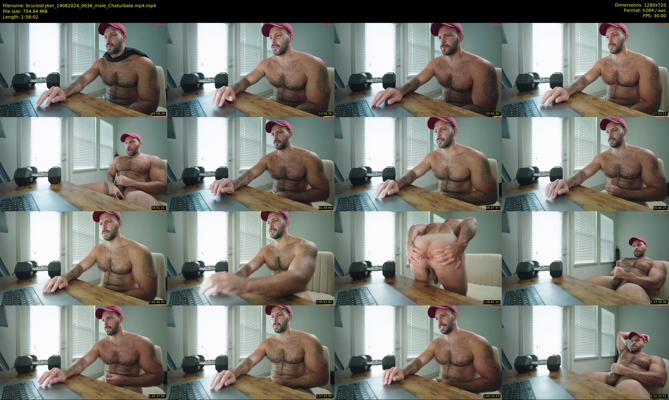 brucestryker — 119 minute Chaturbate male cam show recording, 720p, Aug 19, 2024