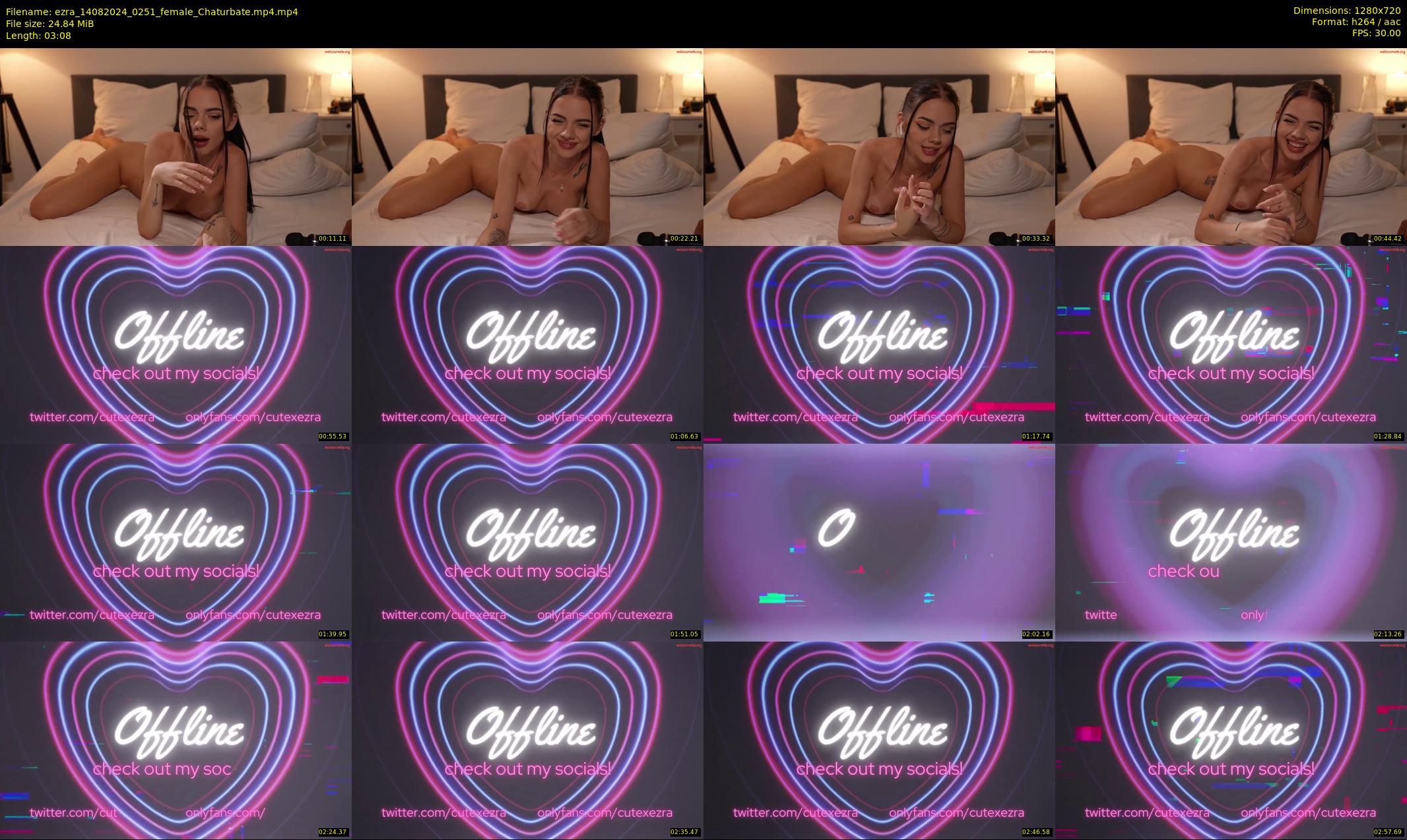 ezra — 4 minute Chaturbate female cam show recording, 720p, Aug 14, 2024