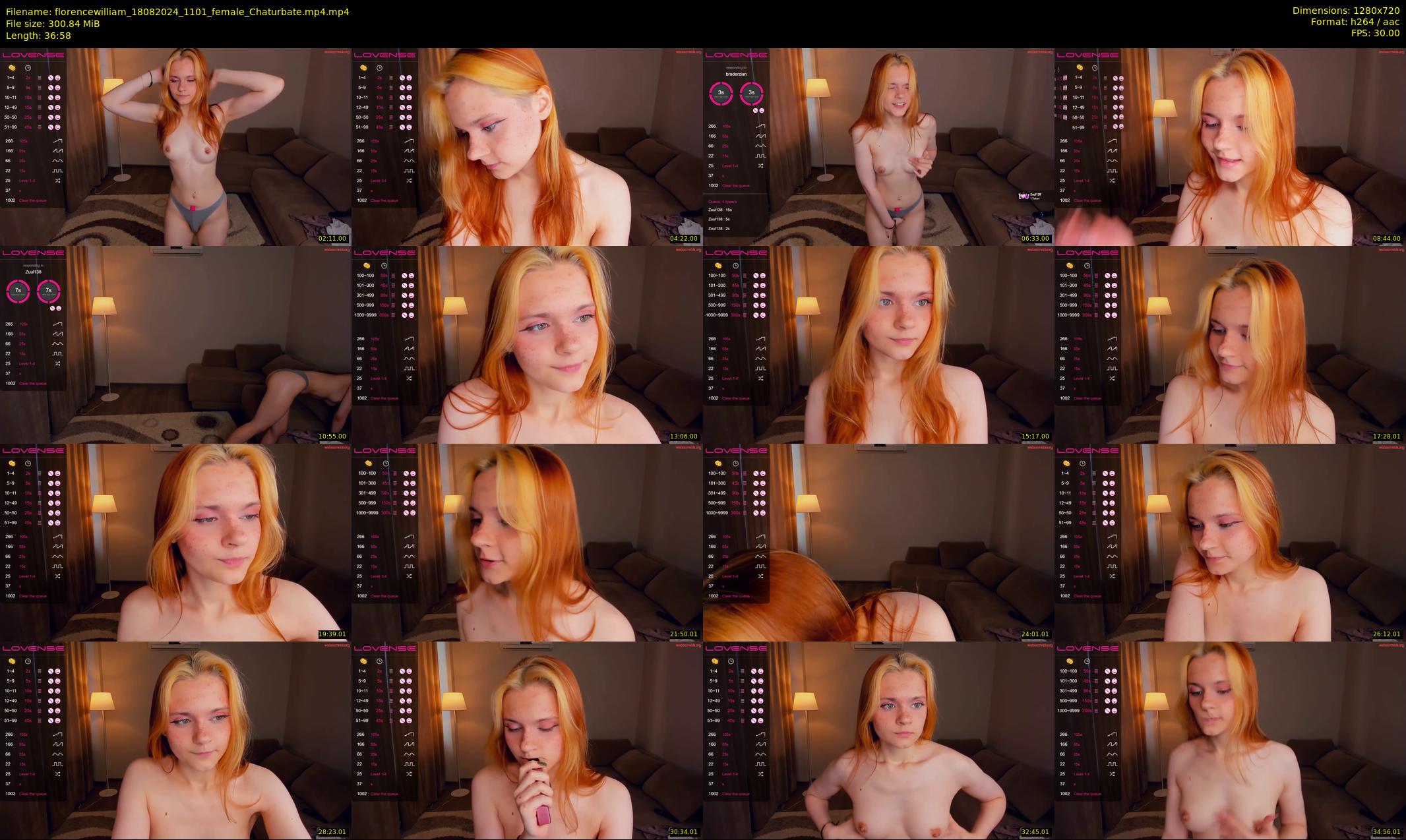 florencewilliam — 37 minute Chaturbate female cam show recording, 720p, Aug 18, 2024