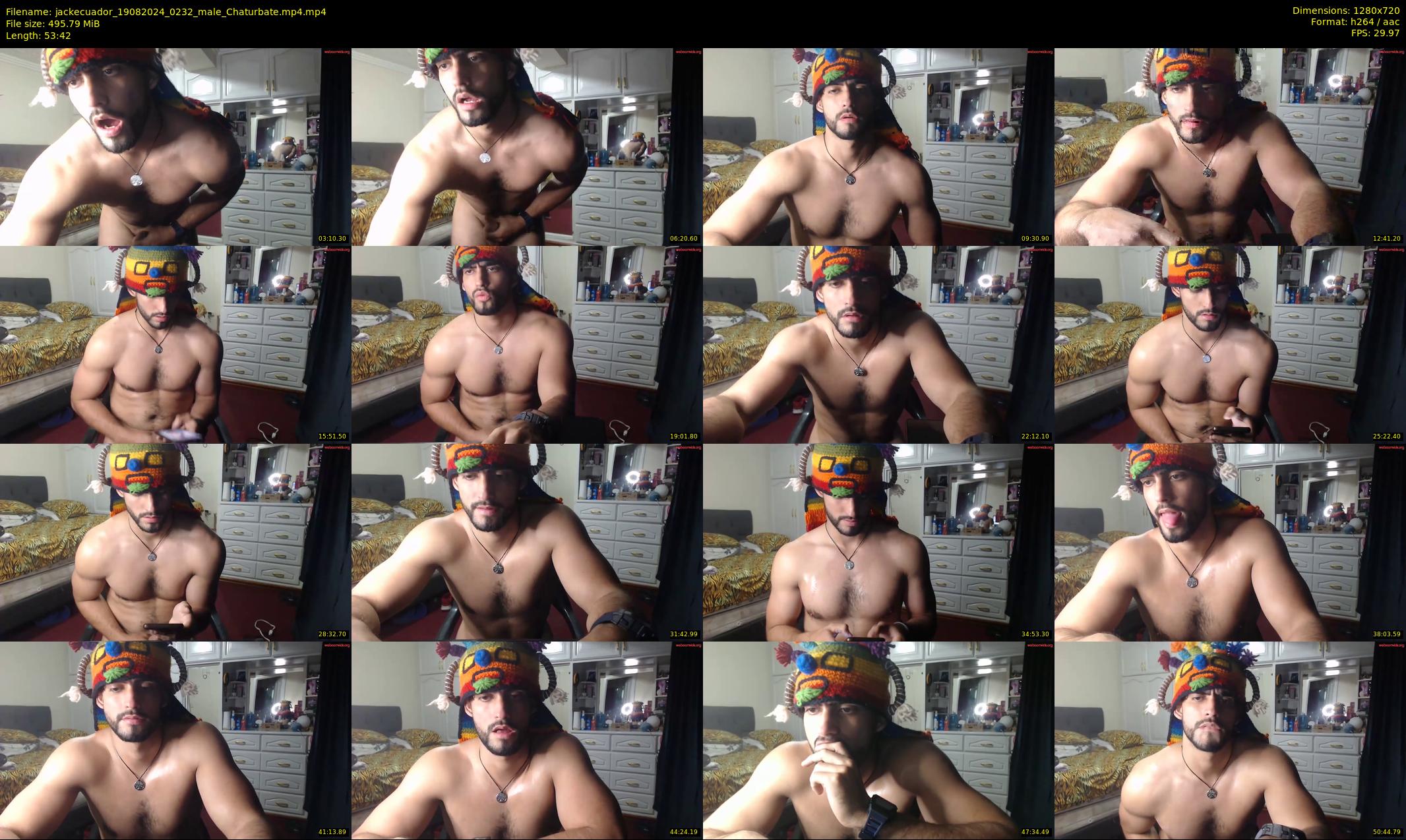 jackecuador — 54 minute Chaturbate male cam show recording, 720p, Aug 19, 2024