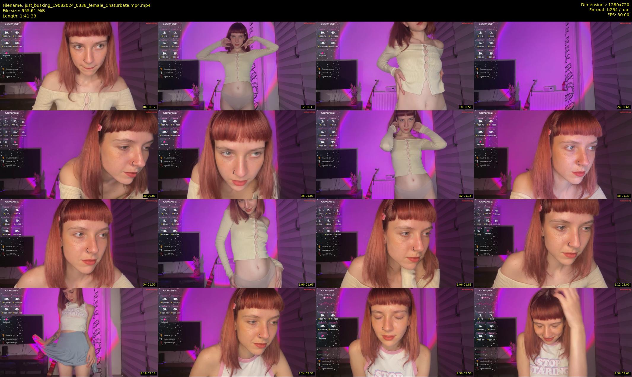 just_busking — 102 minute Chaturbate female cam show recording, 720p, Aug 19, 2024