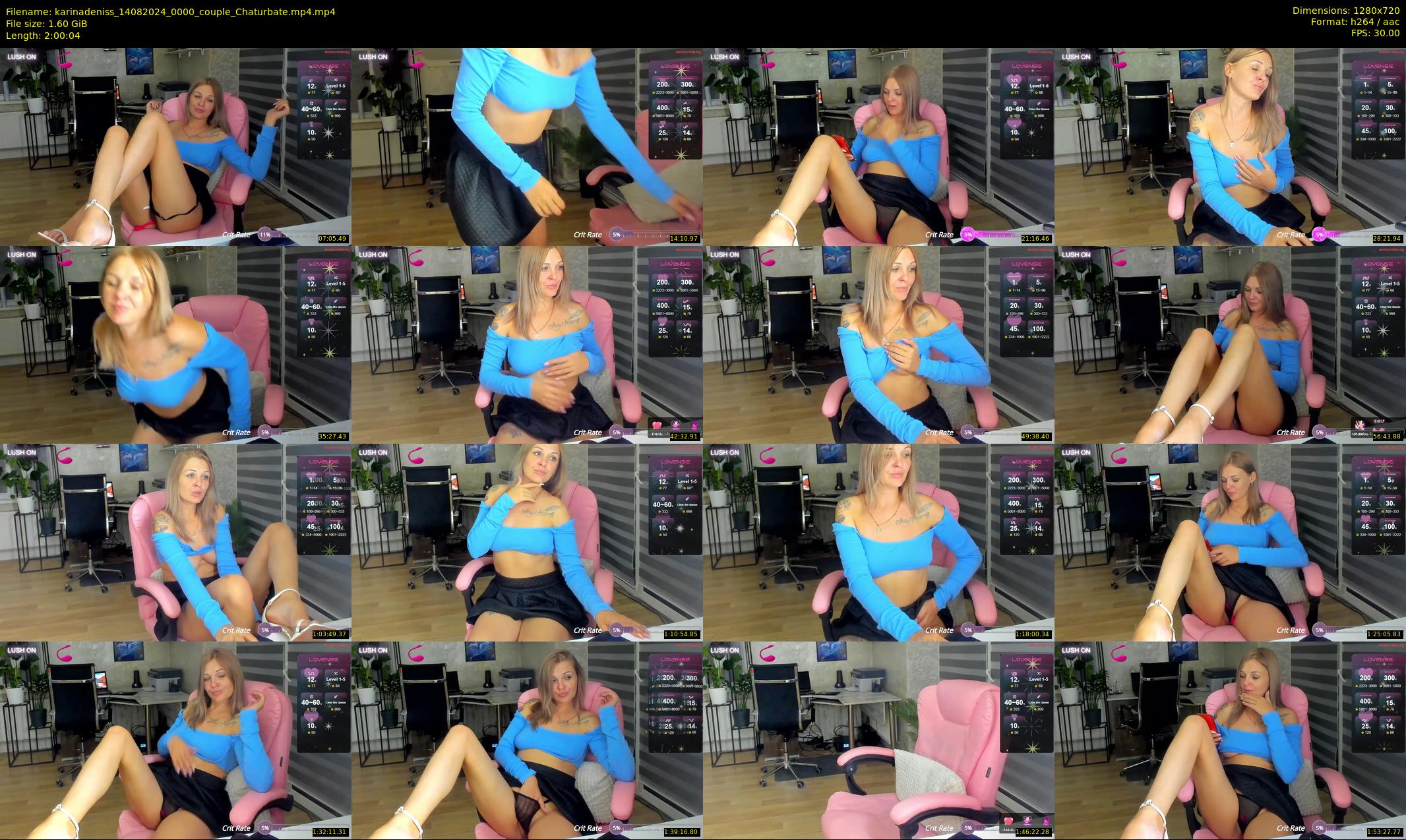 karinadeniss — 121 minute Chaturbate couple cam show recording, 720p, Aug 14, 2024
