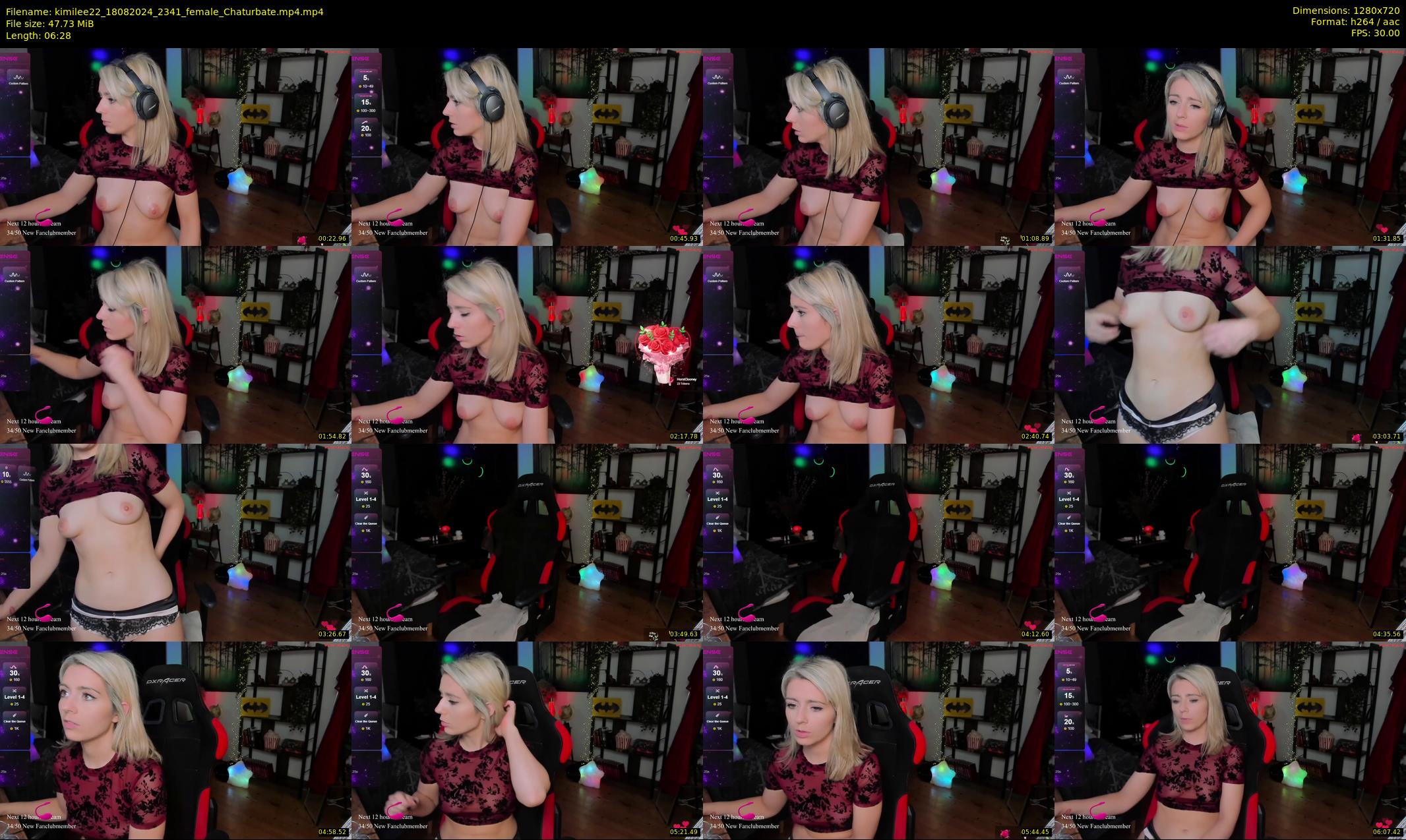 kimilee22 — 7 minute Chaturbate female cam show recording, 720p, Aug 18, 2024
