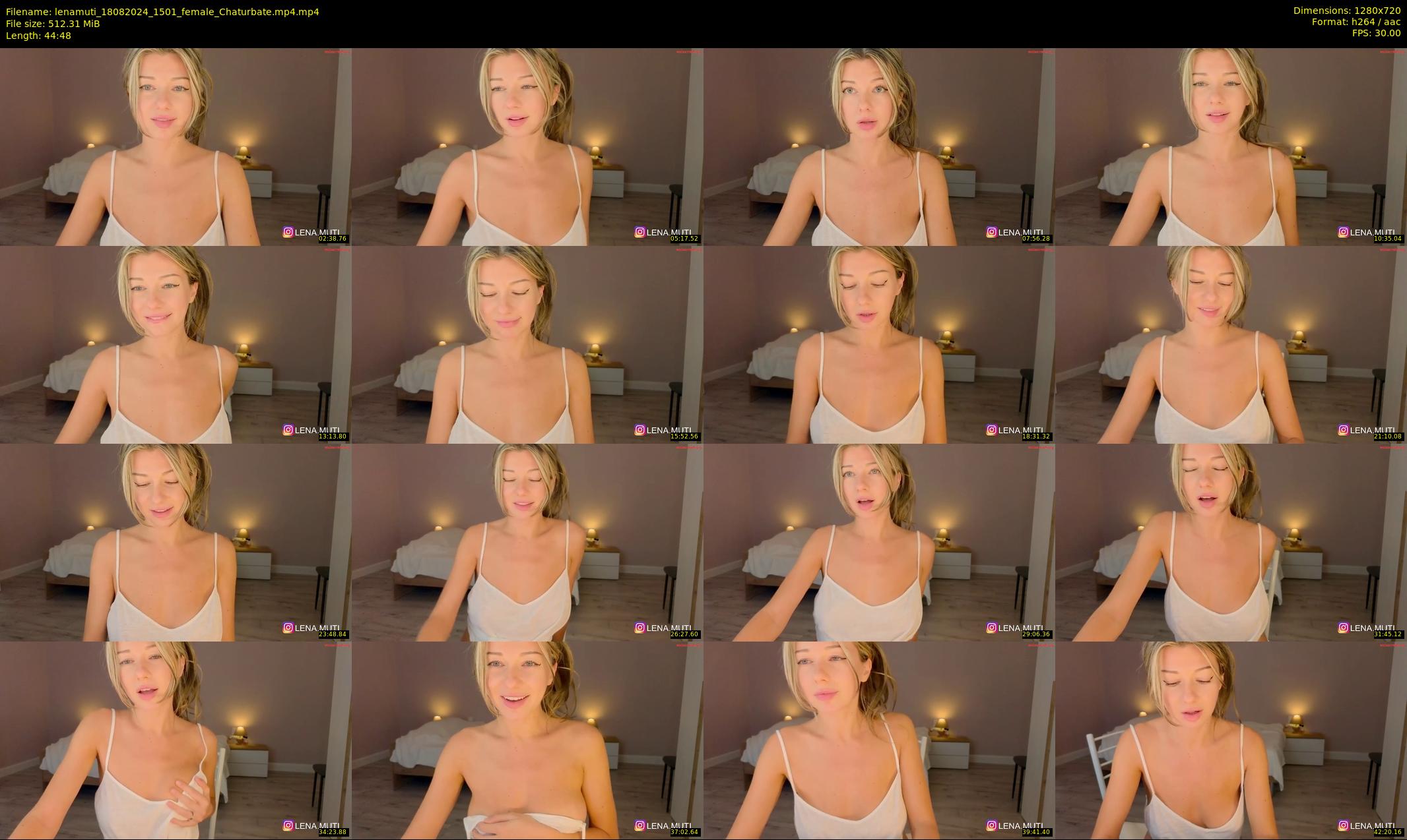lenamuti — 45 minute Chaturbate female cam show recording, 720p, Aug 18, 2024