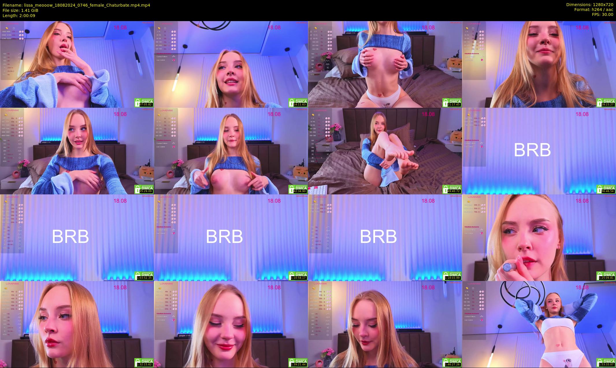 lissa_meooow — 121 minute Chaturbate female cam show recording, 720p, Aug 18, 2024