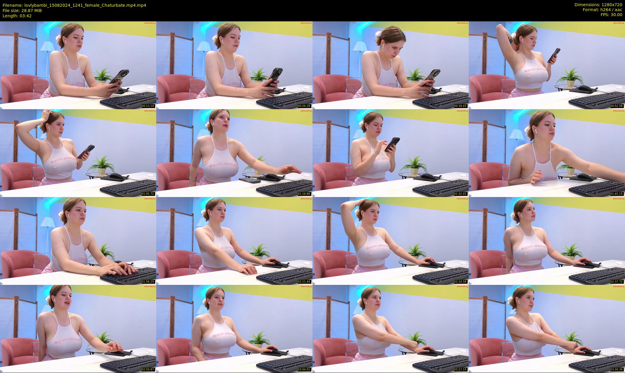 lovlybambi — 4 minute Chaturbate female cam show recording, 720p, Aug 15, 2024