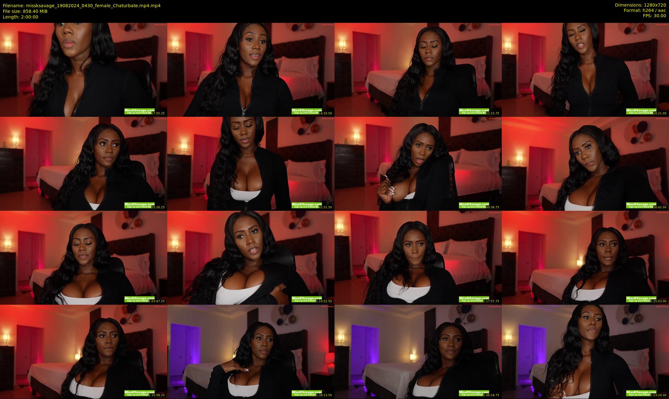 missksavage — 120 minute Chaturbate female cam show recording, 720p, Aug 19, 2024