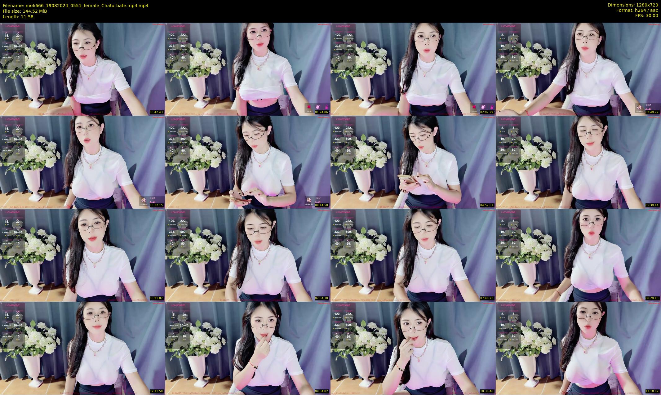moli666 — 12 minute Chaturbate female cam show recording, 720p, Aug 19, 2024