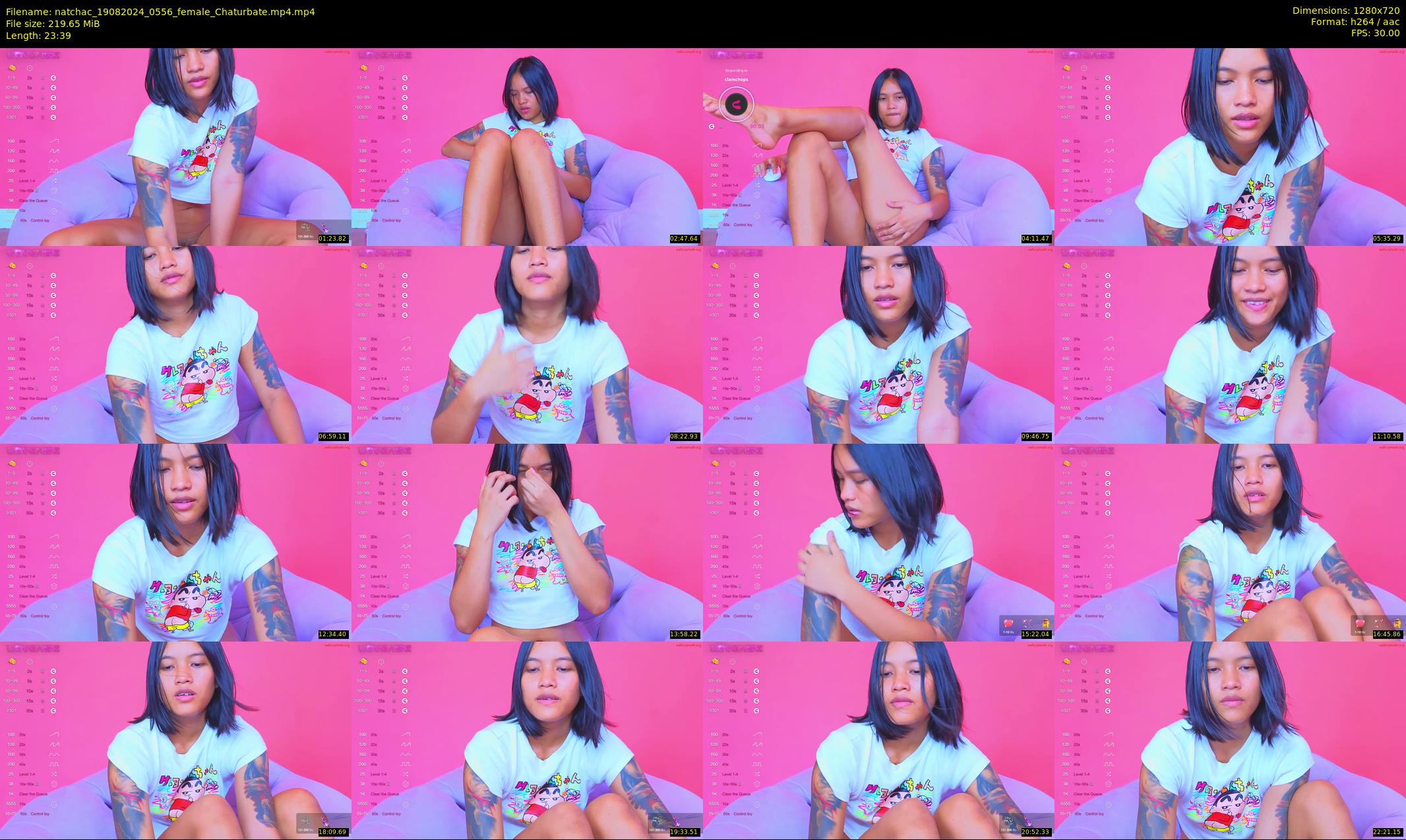 natchac — 24 minute Chaturbate female cam show recording, 720p, Aug 19, 2024